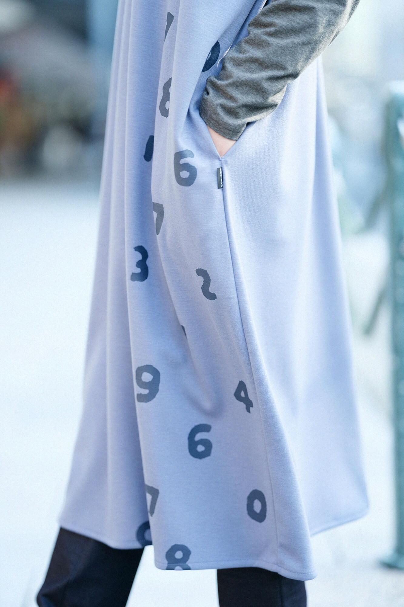 羊毛混合物,双面,矩形长袍,肩系,SO-SU-U和边缘,Hanada Nezu