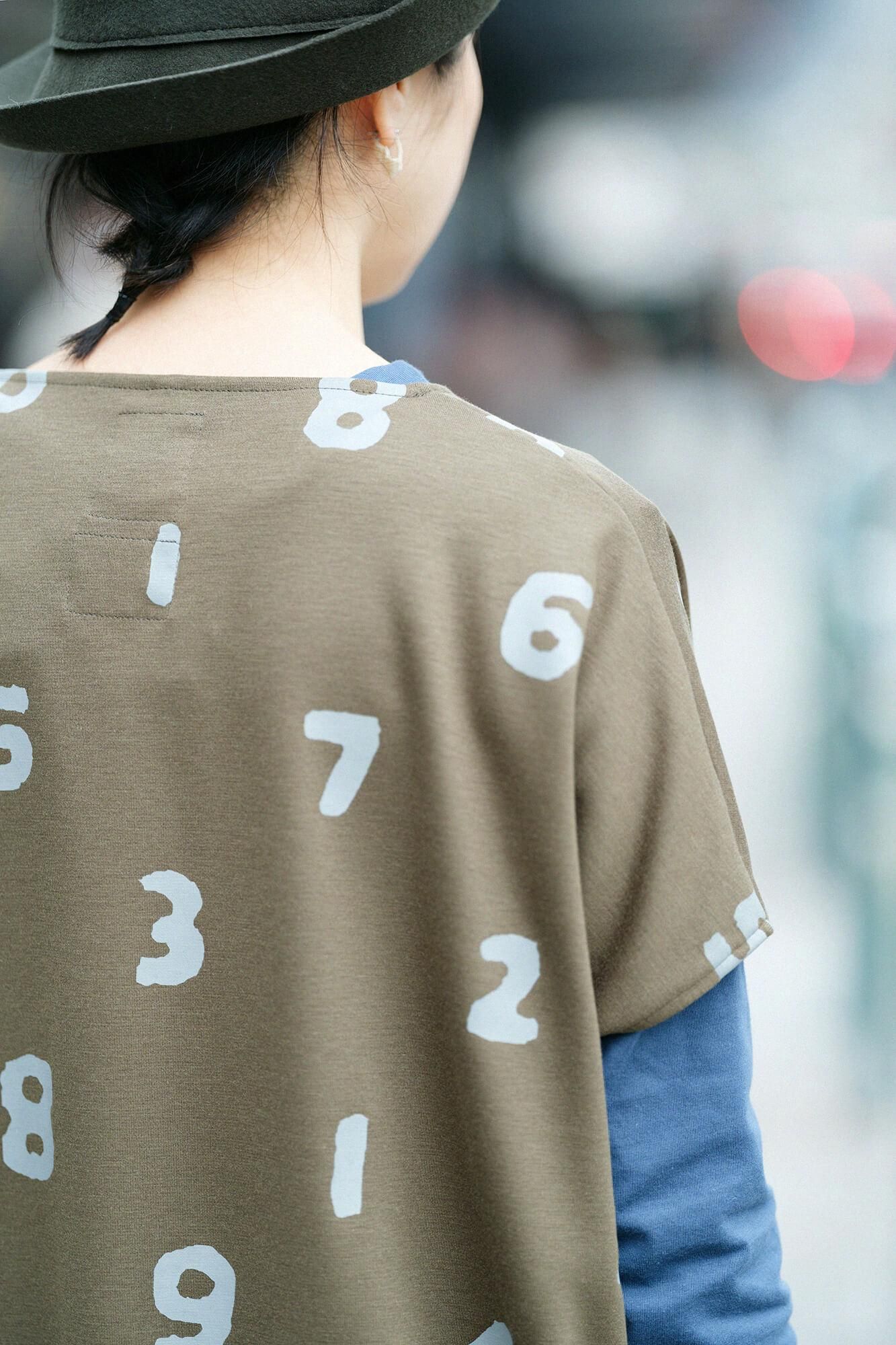 羊毛混合物,双面(ryomen ami),矩形长袍,肩线,su-u,sea Matsucha