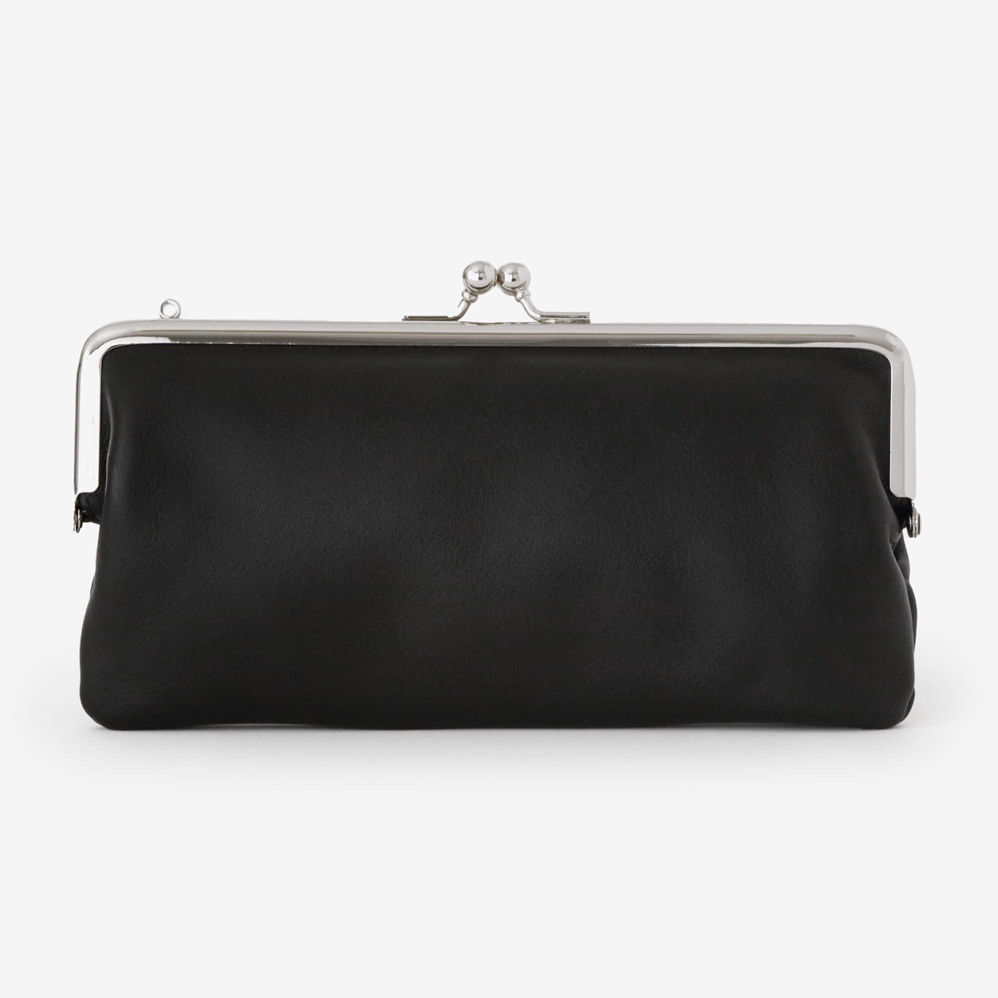 皮革口金包(橫長)/黑色×迷你SO-SU-U十數