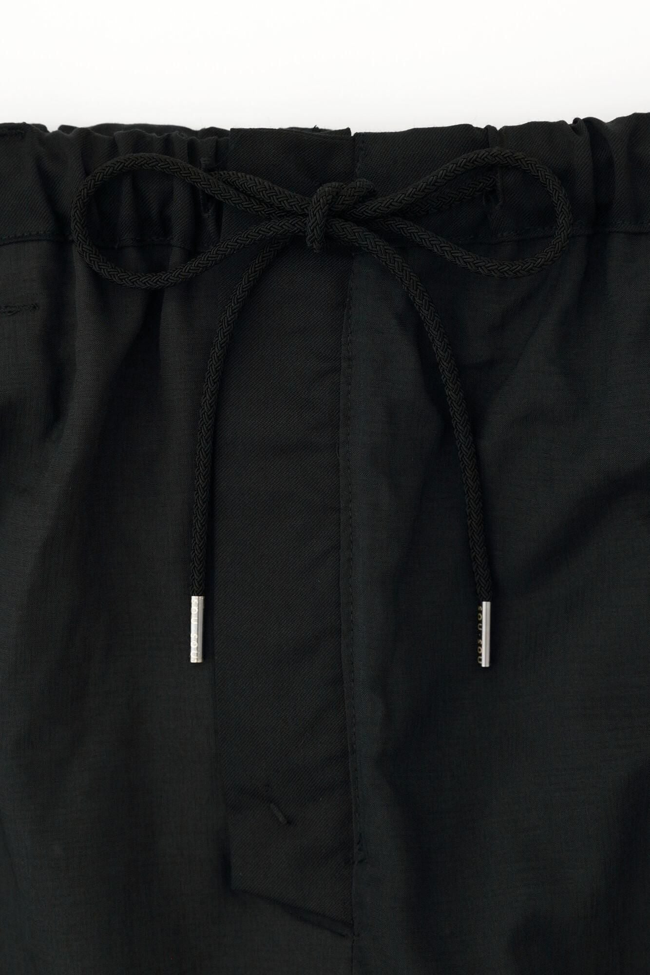 42雙線 梳毛 聊 哈倫褲/黑色