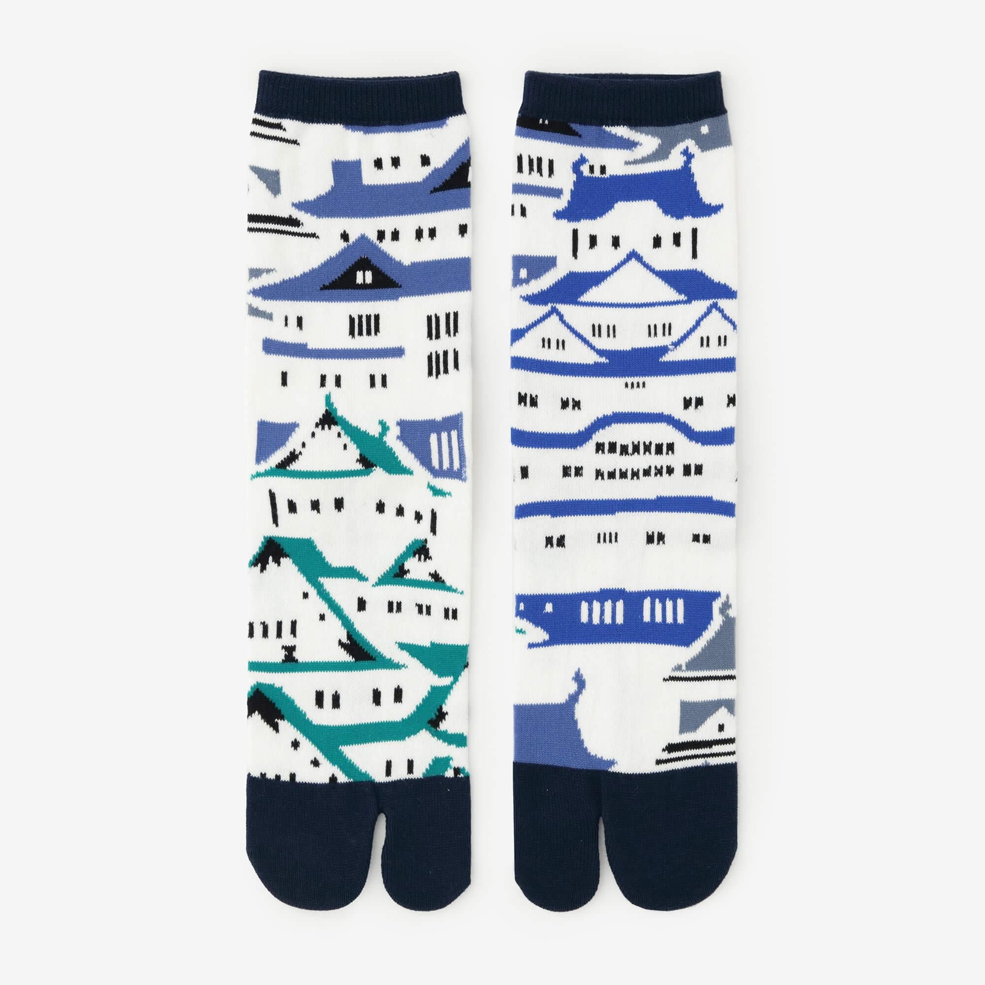 Tabi Socks (Mid-calf)/Castle Tower【Men・Women】