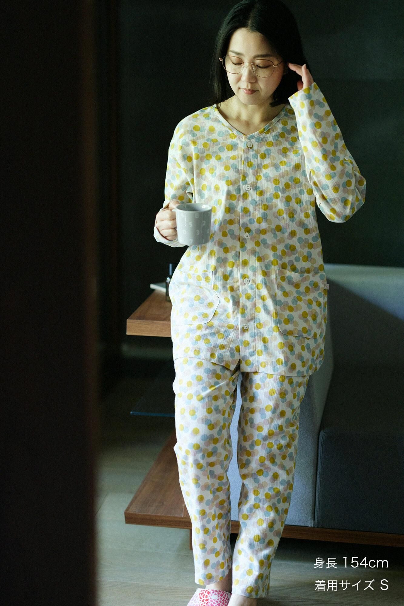 高島縮棉 20/20 圖案紋樣居家服/玻璃珠2