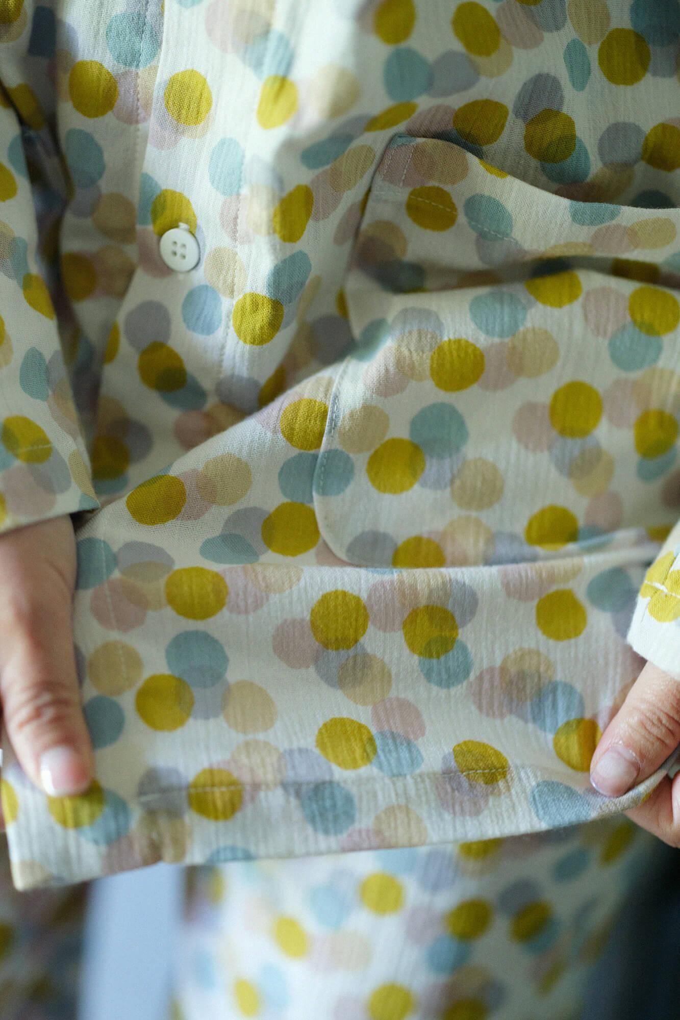 高島縮棉 20/20 圖案紋樣居家服/玻璃珠2