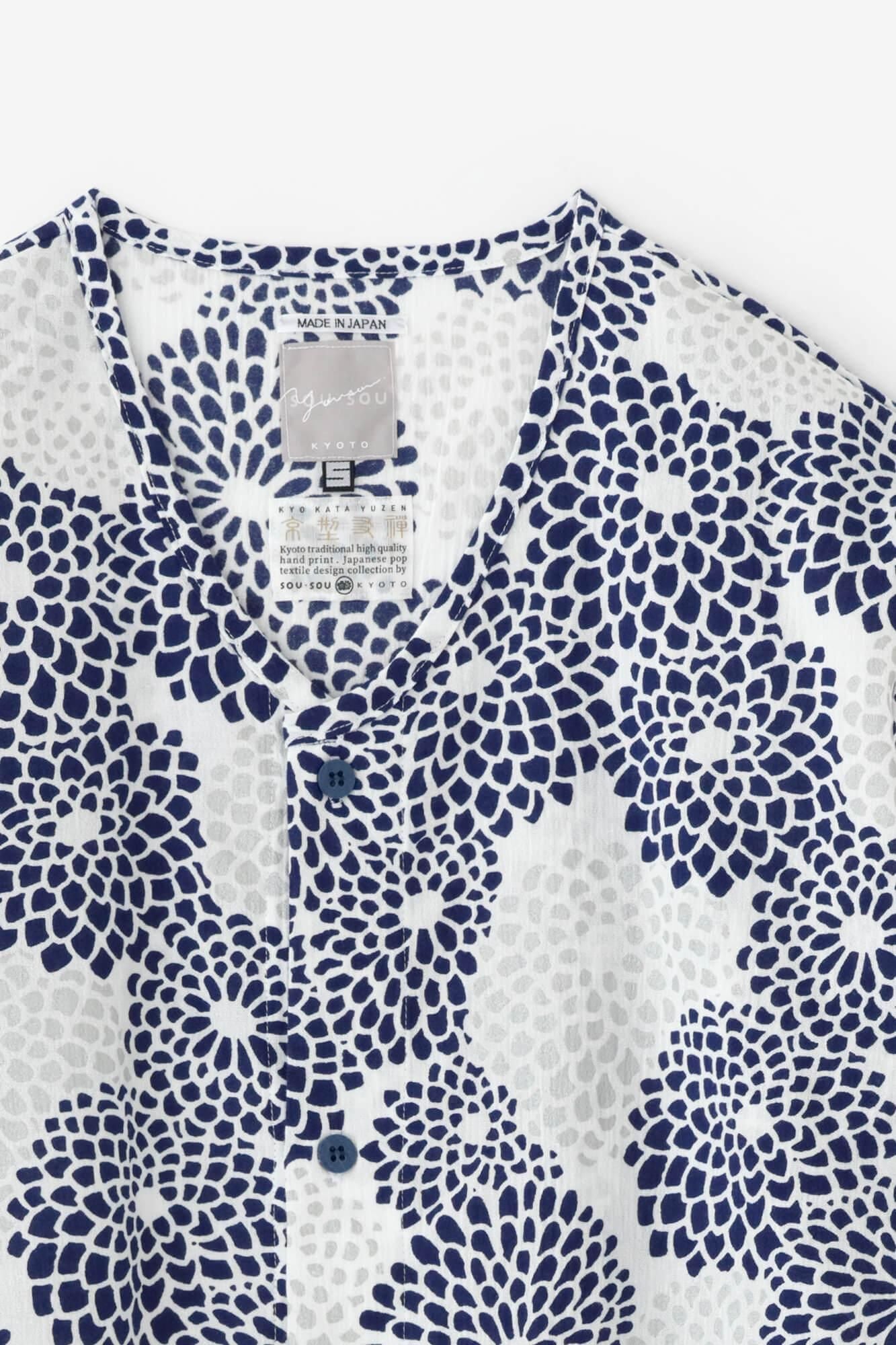 高島縮棉 20/20 圖案紋樣居家服/全菊 清風2