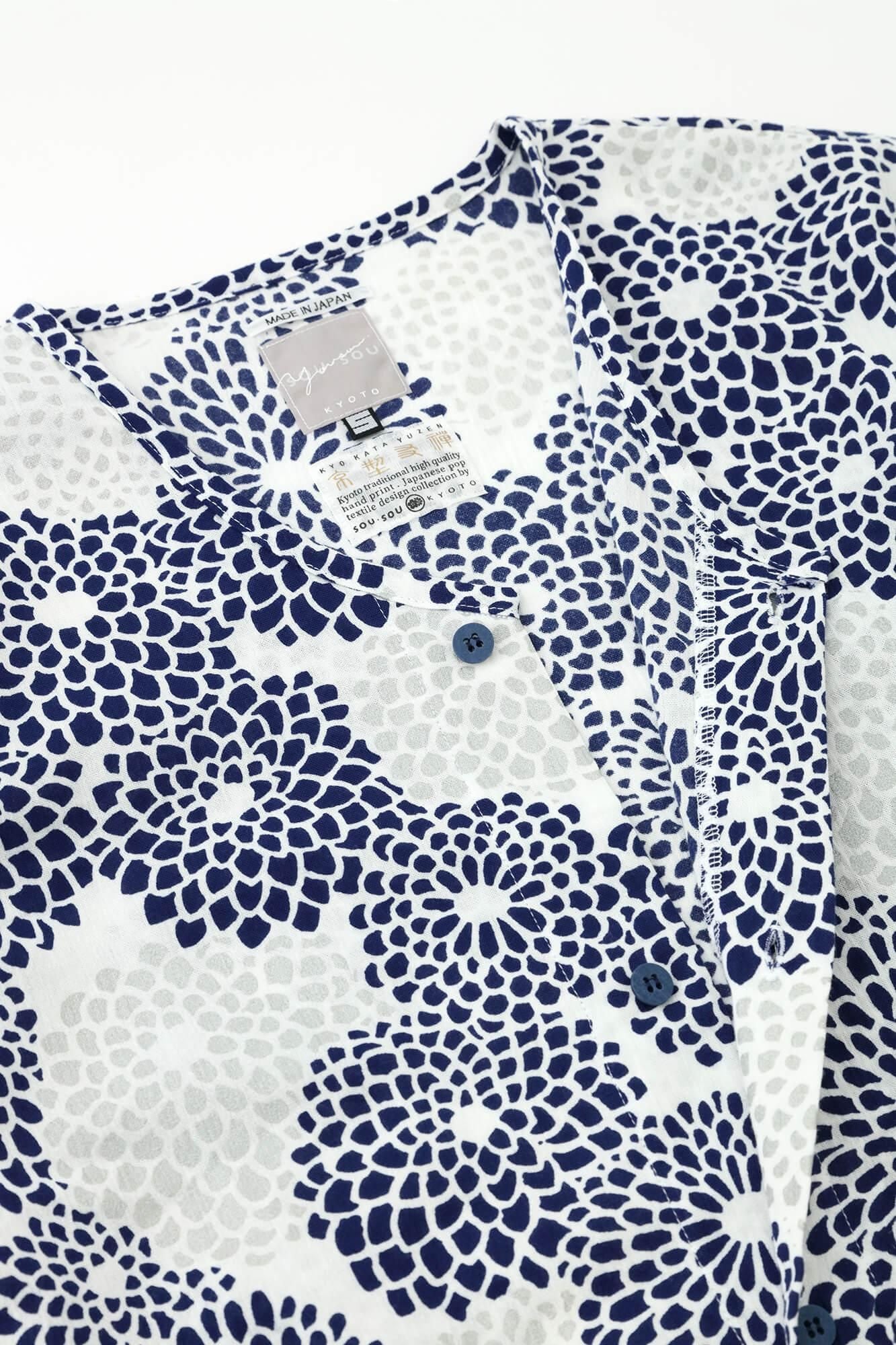 高島縮棉 20/20 圖案紋樣居家服/全菊 清風2