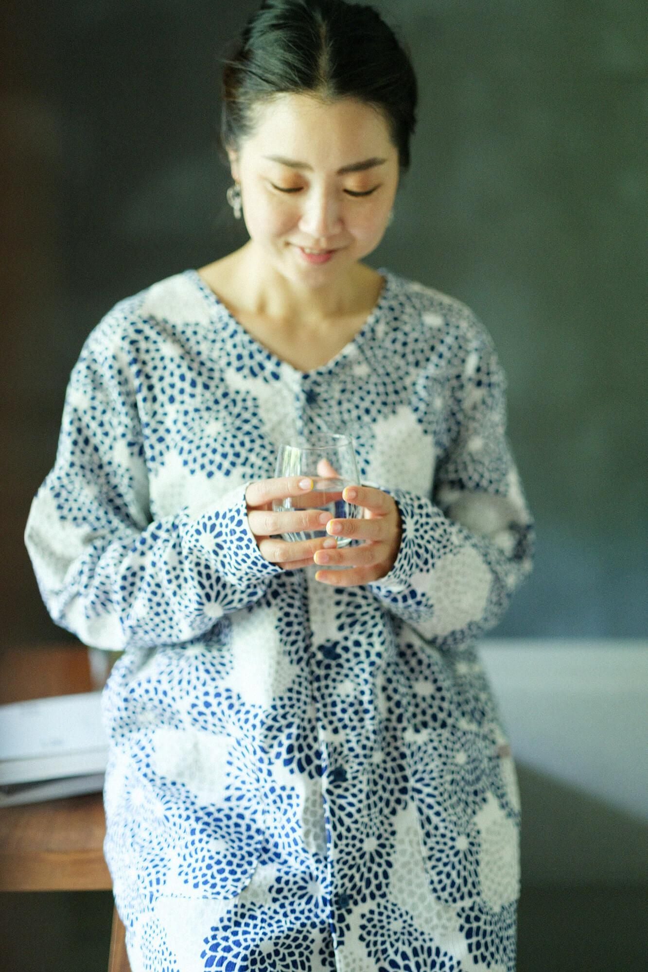 高島縮棉 20/20 圖案紋樣居家服/全菊 清風2