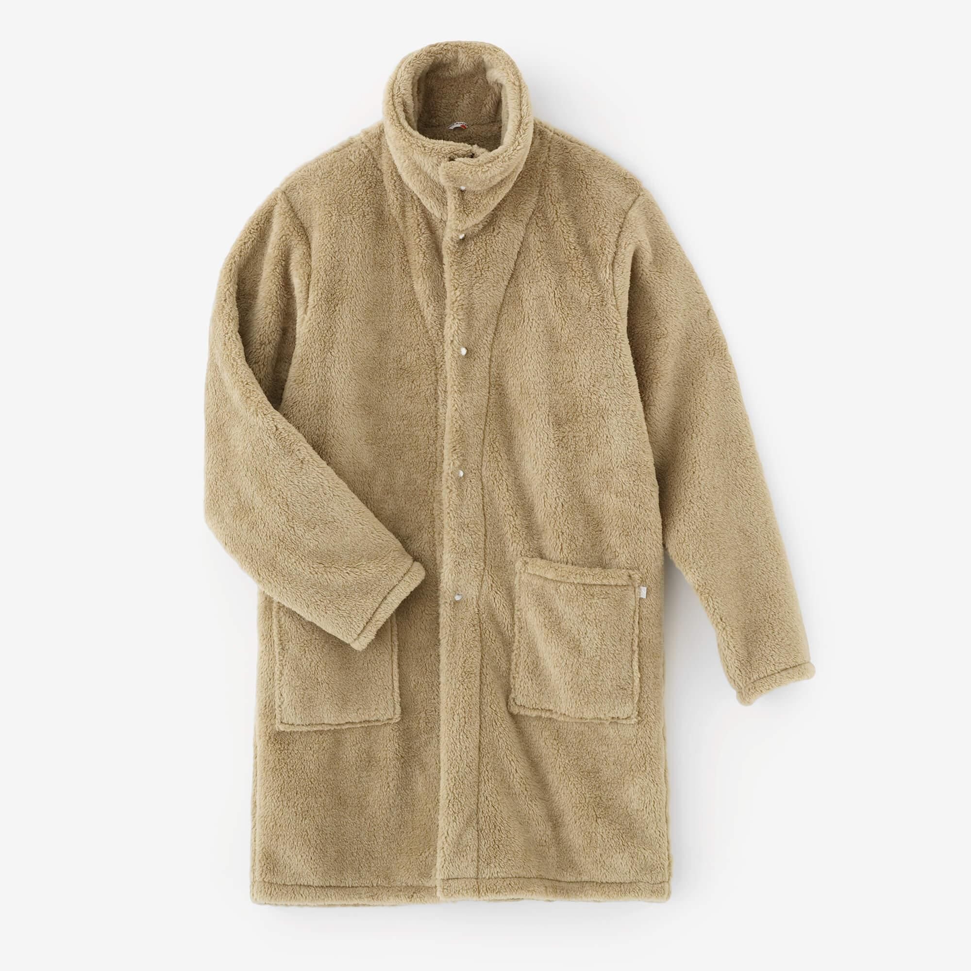 仿毛長袍/榛果色