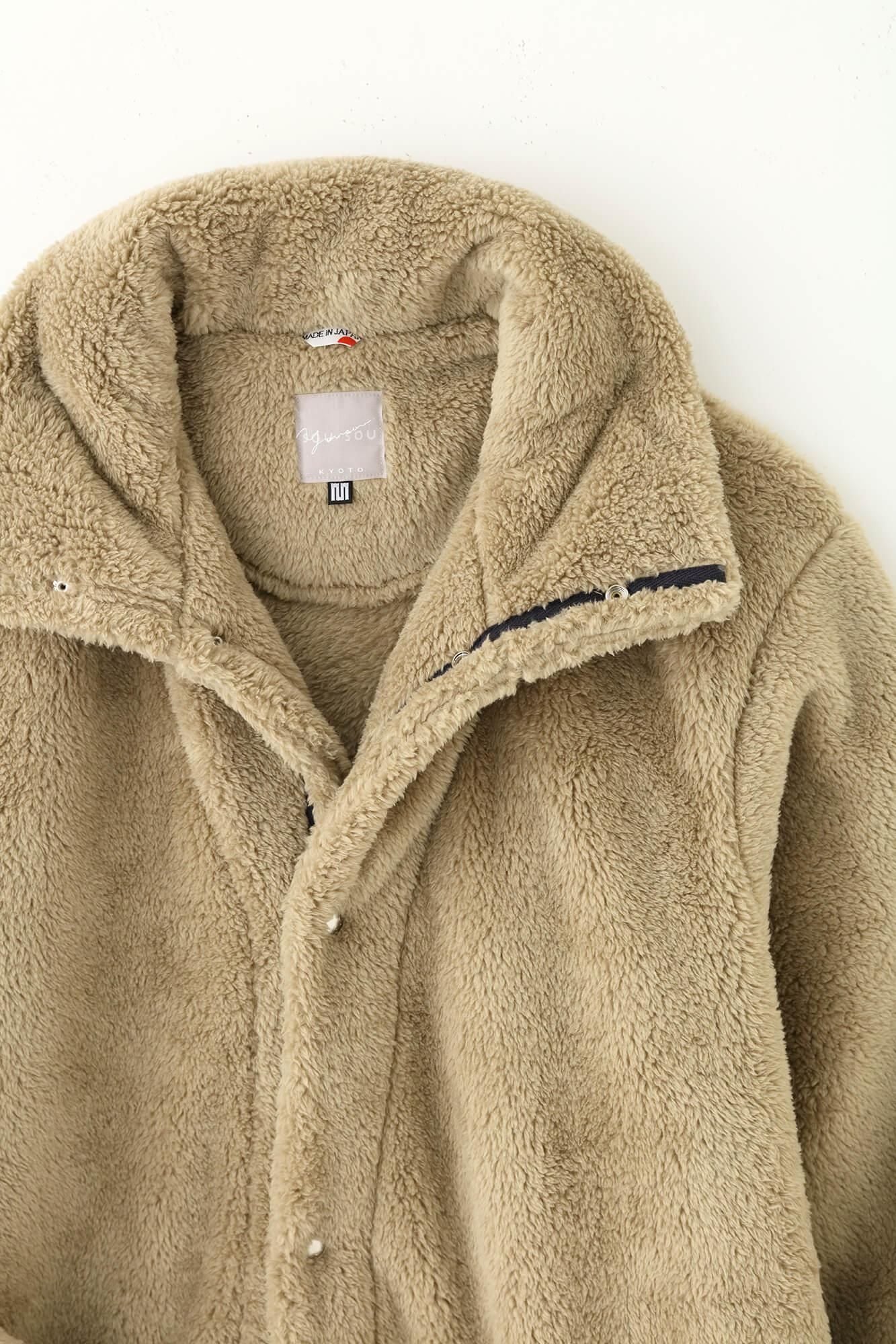 仿毛長袍/榛果色