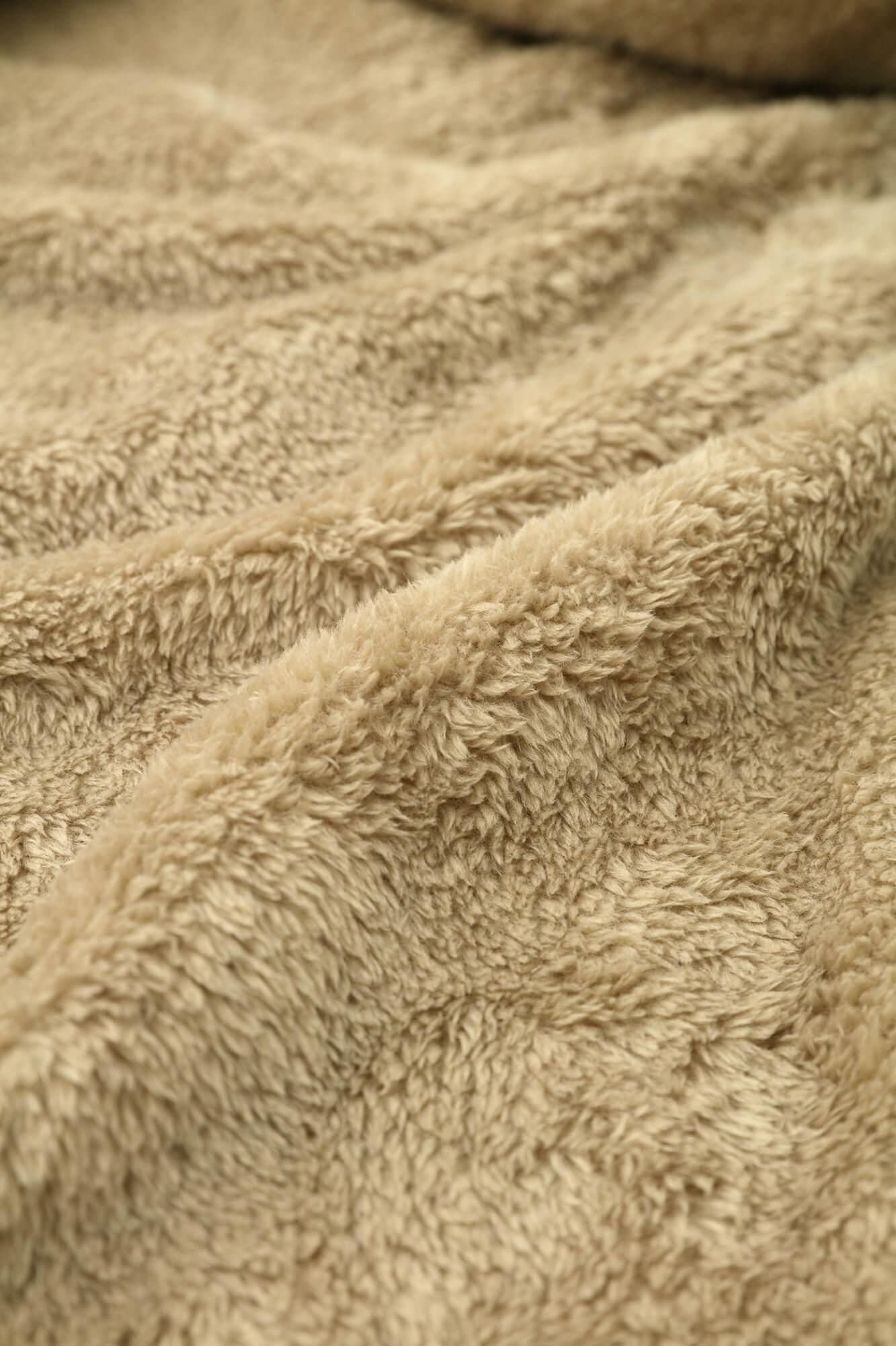 仿毛長袍/榛果色