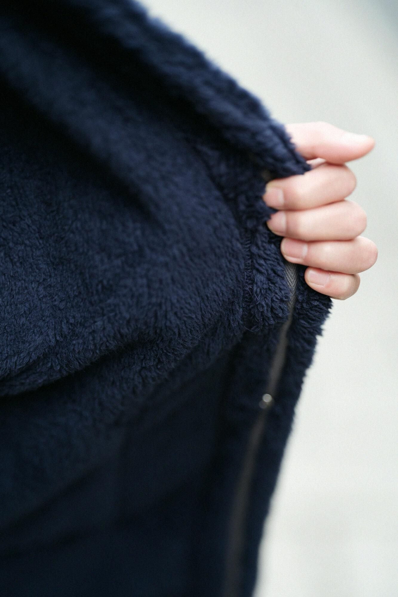 【net limited】Boa Robe / Dark Blue