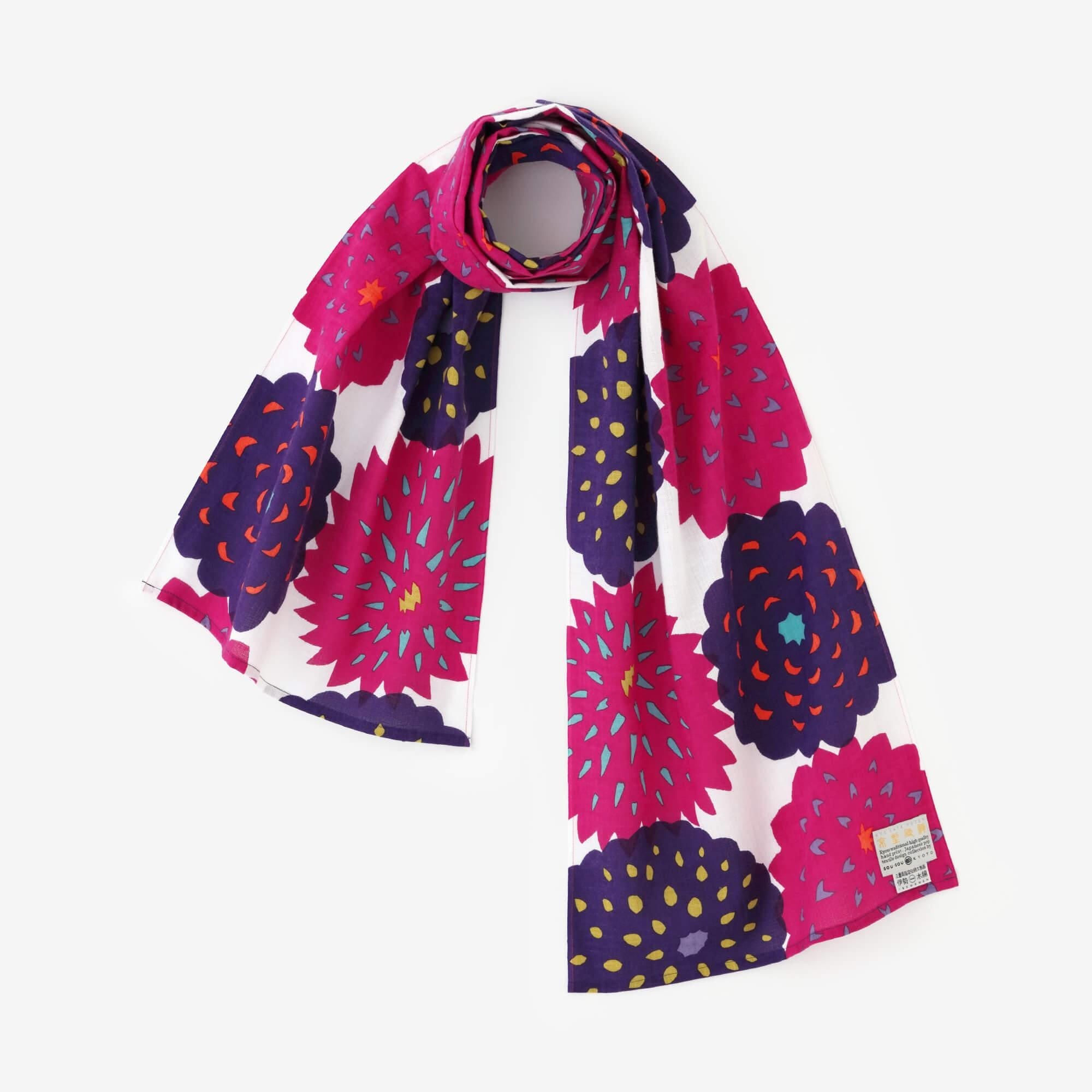 伊勢木棉 圍巾/天竺牡丹2