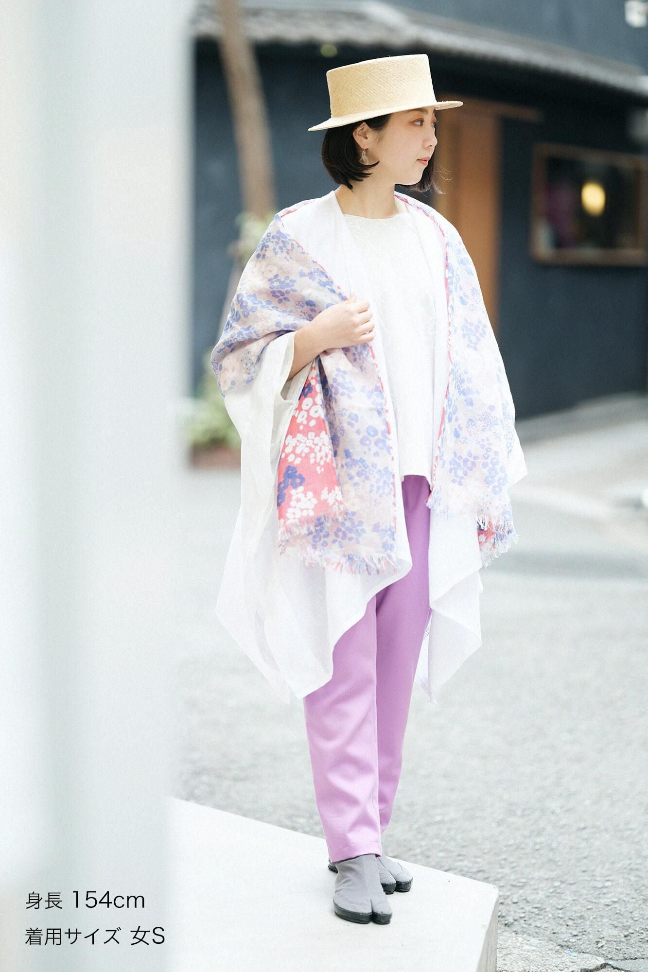 【net限定30%OFF】伸(しん) テンセル 二ノ襞(にのひだ) 細もんぺ/若紫(わかむらさき)