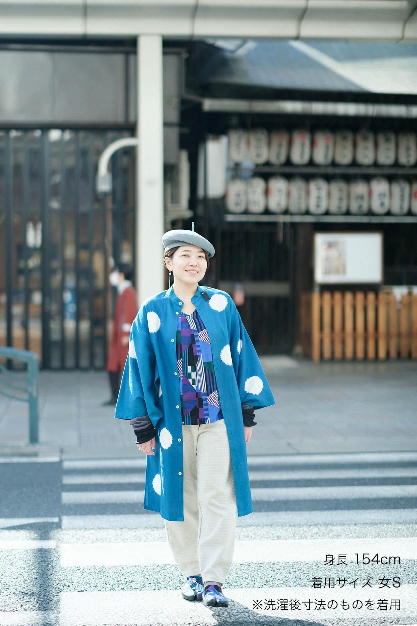 Naginata Pleated Shirt / Geometric Pattern