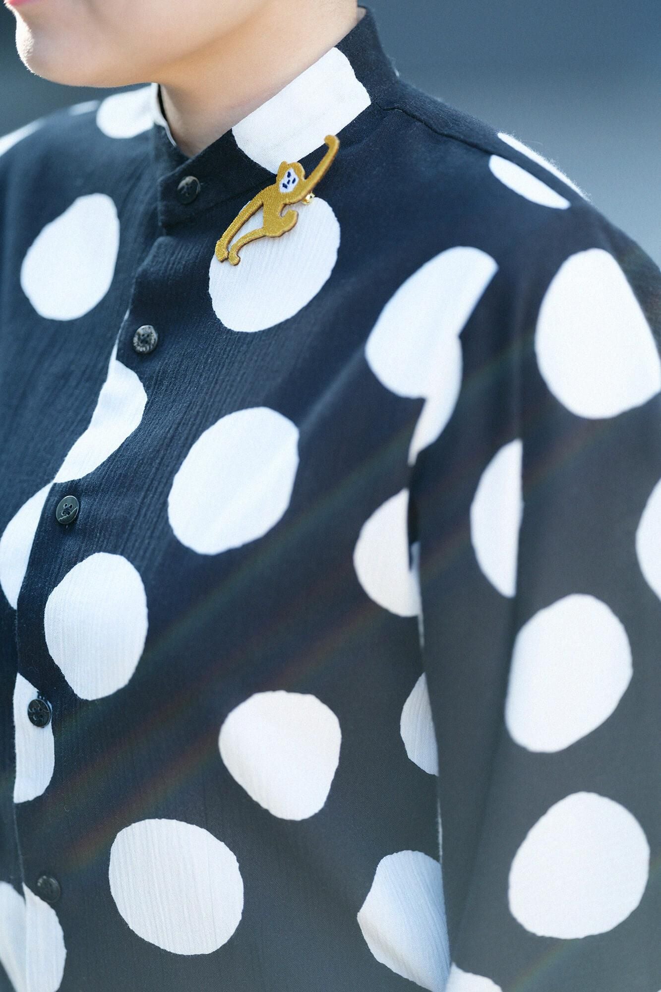 刺繍飾り(ししゅうかざり)/申(さる) 黄金色(こがねいろ)