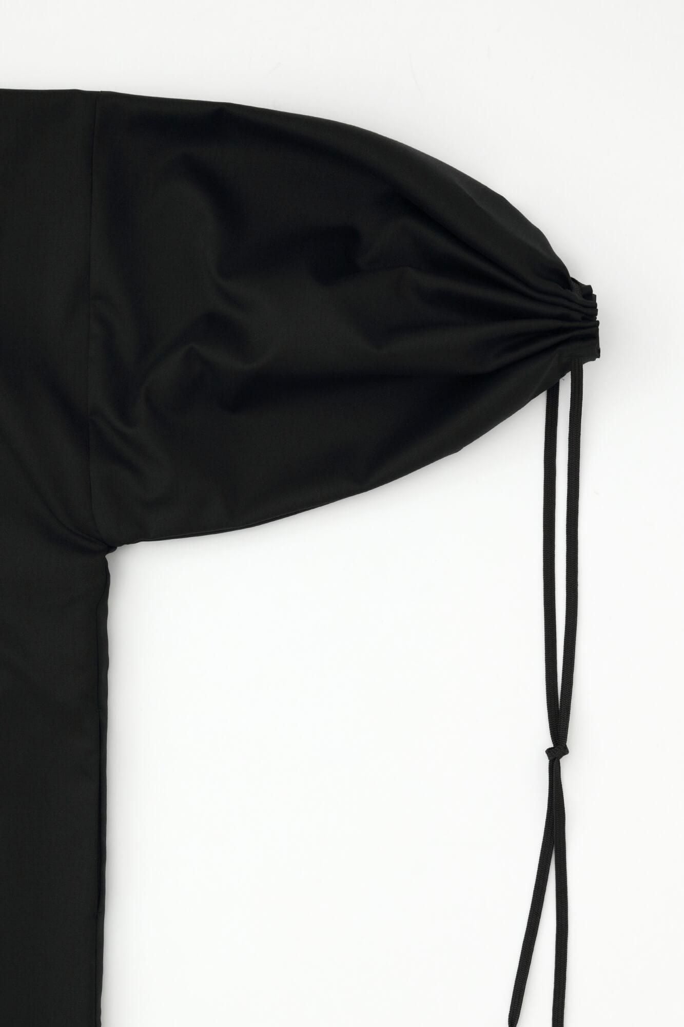 42双 梳毛(そもう) 宮中袖(きゅうちゅうそで) 単(ひとえ)/濡羽色(ぬればいろ)