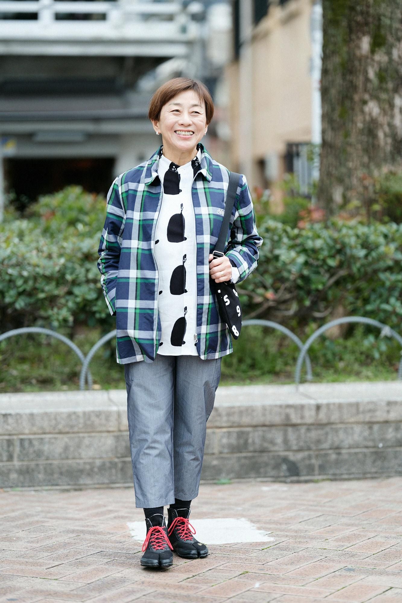 高島縮 20/20 スタンドカラーシャツ/きまぐれ