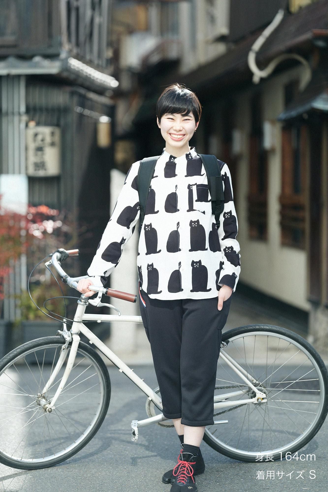 高島縮 20/20 スタンドカラーシャツ/きまぐれ