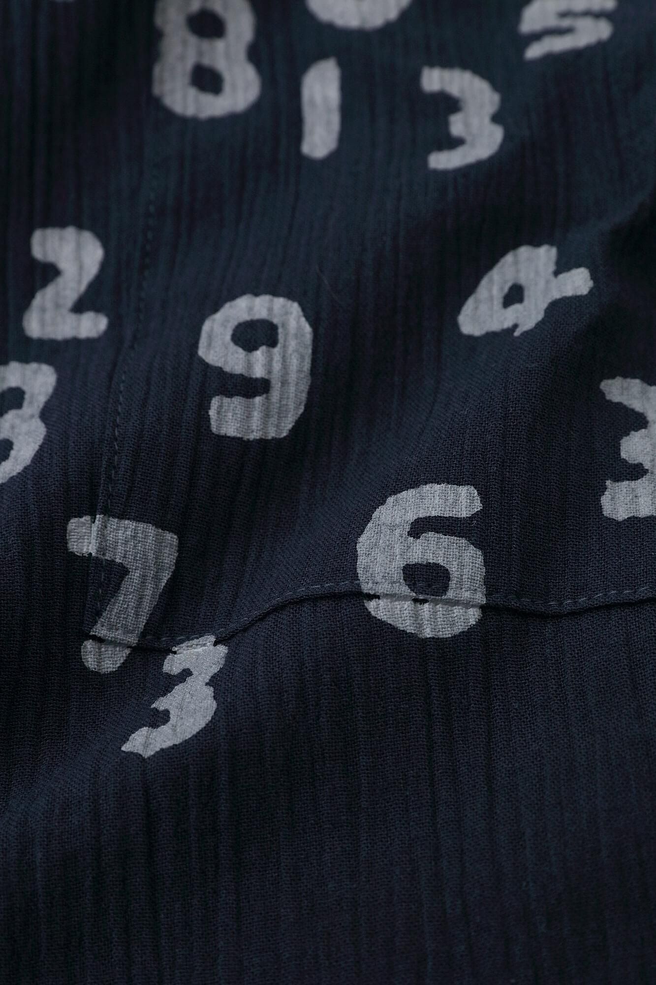 高島縮棉 20/20 闊腿褲/藍黑色