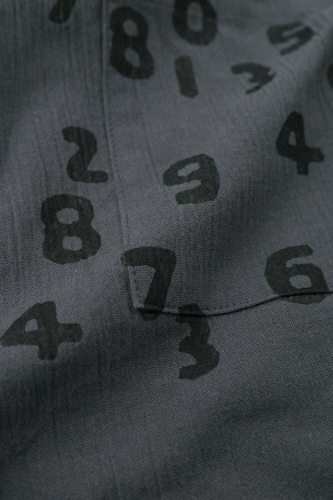 高島縮 20/20 ワイドパンツ/濃鉛(こいなまり)