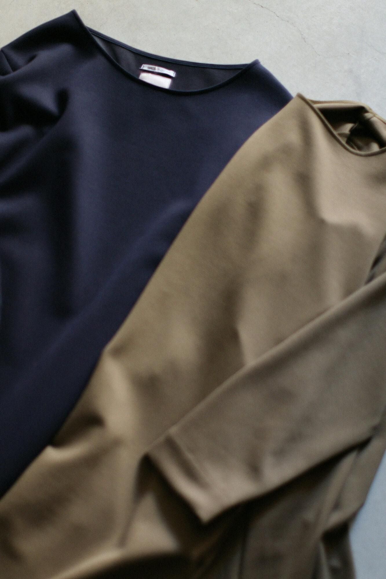 【官網限定】瓦楞針織長袖連身裙中長版/橄欖綠