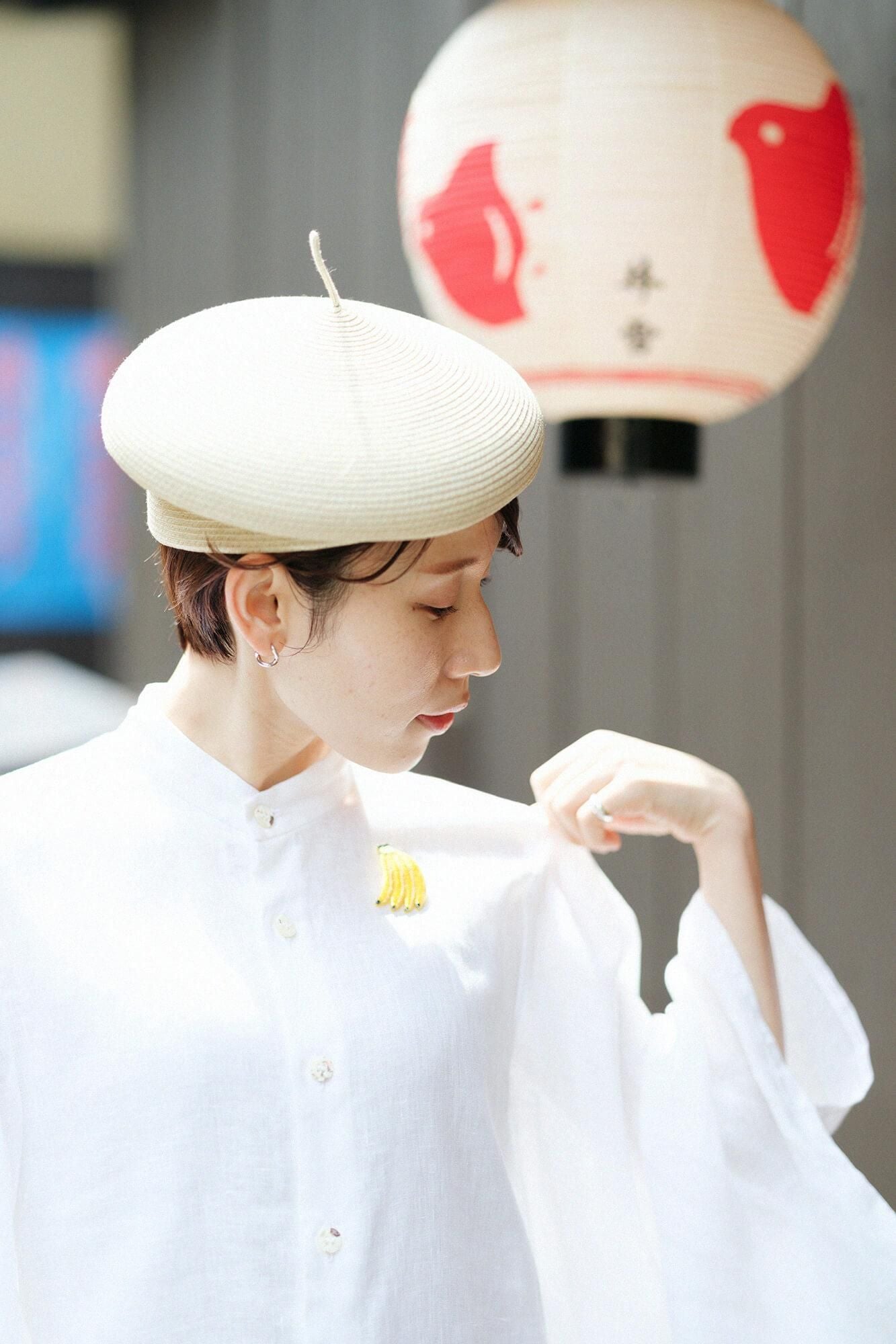 자수 브로치(새우)/바나나