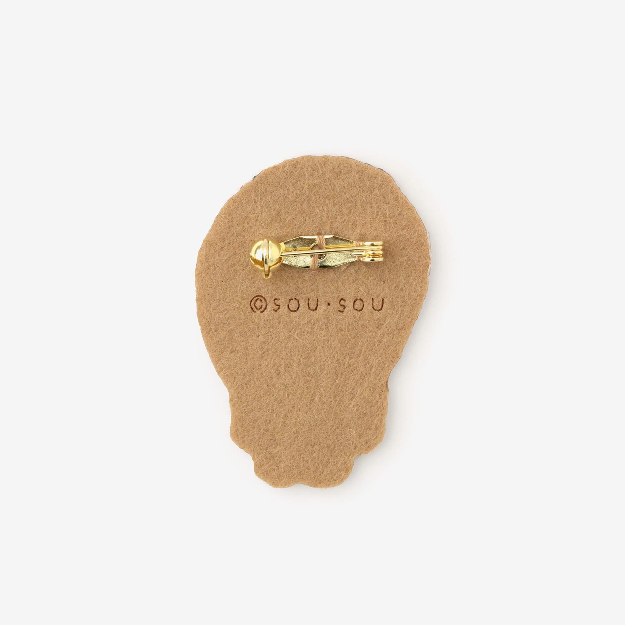 Embroidery Brooch / Jakuchu, Birds and Animals in the Flower Garden-Recreation Elephant