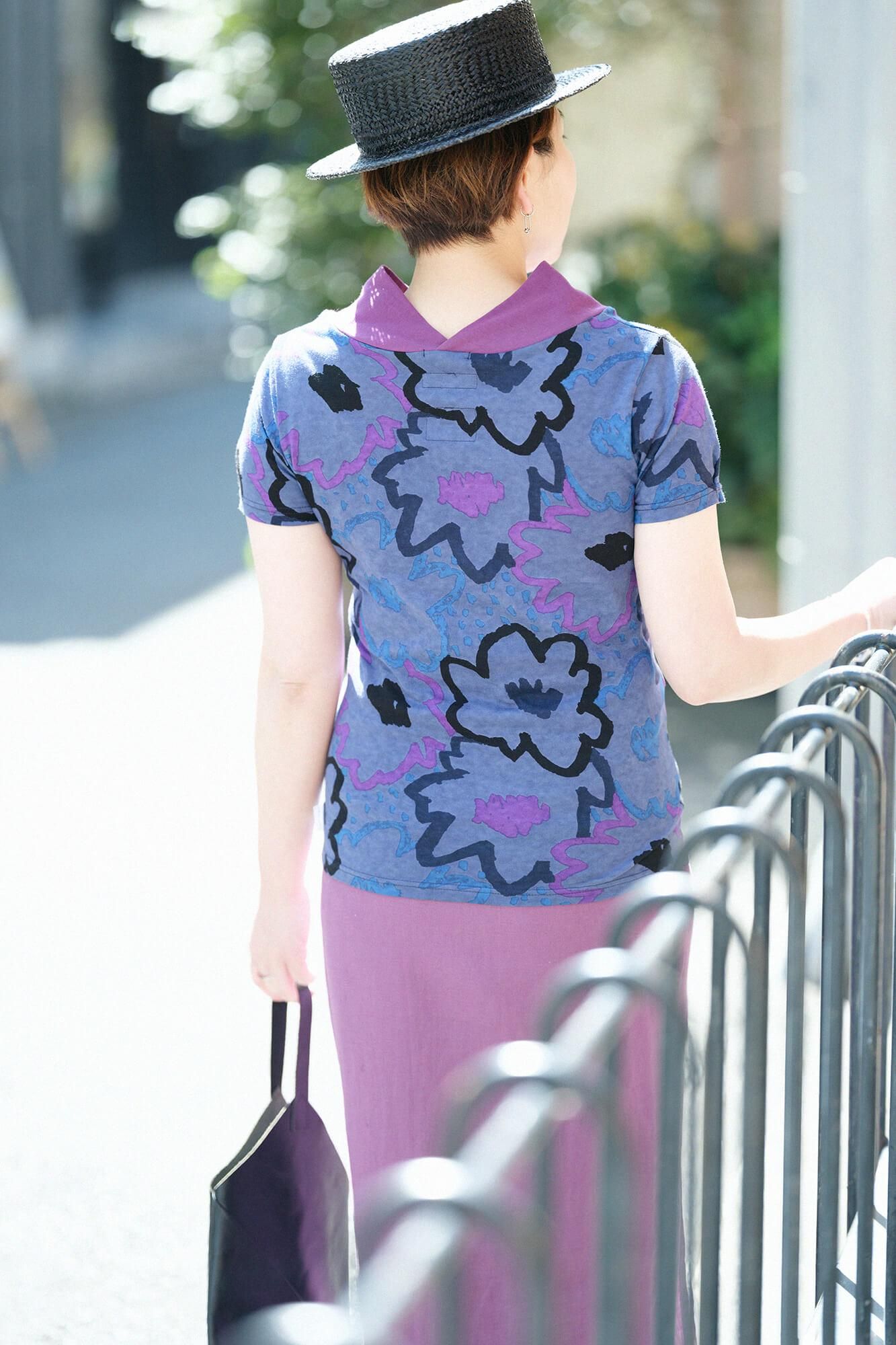 和服領短袖上衣/滿溢