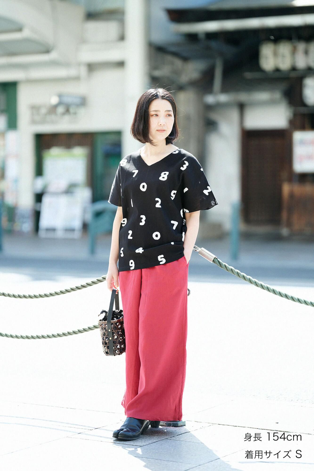 Chizimi Cotton 40/40 Cap Sleeve Top / SO-SU-U Black