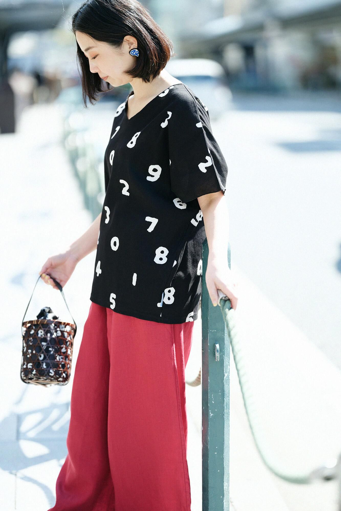 Chizimi Cotton 40/40 Cap Sleeve Top / SO-SU-U Black