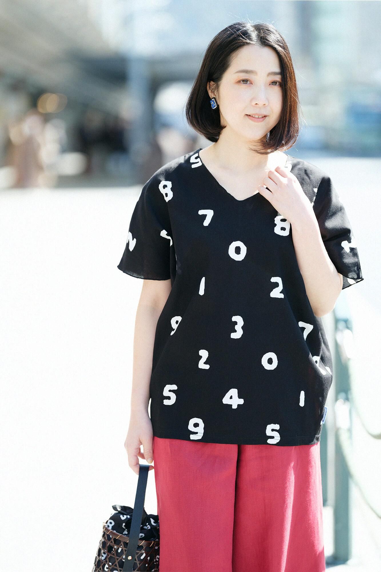 Chizimi Cotton 40/40 Cap Sleeve Top / SO-SU-U Black