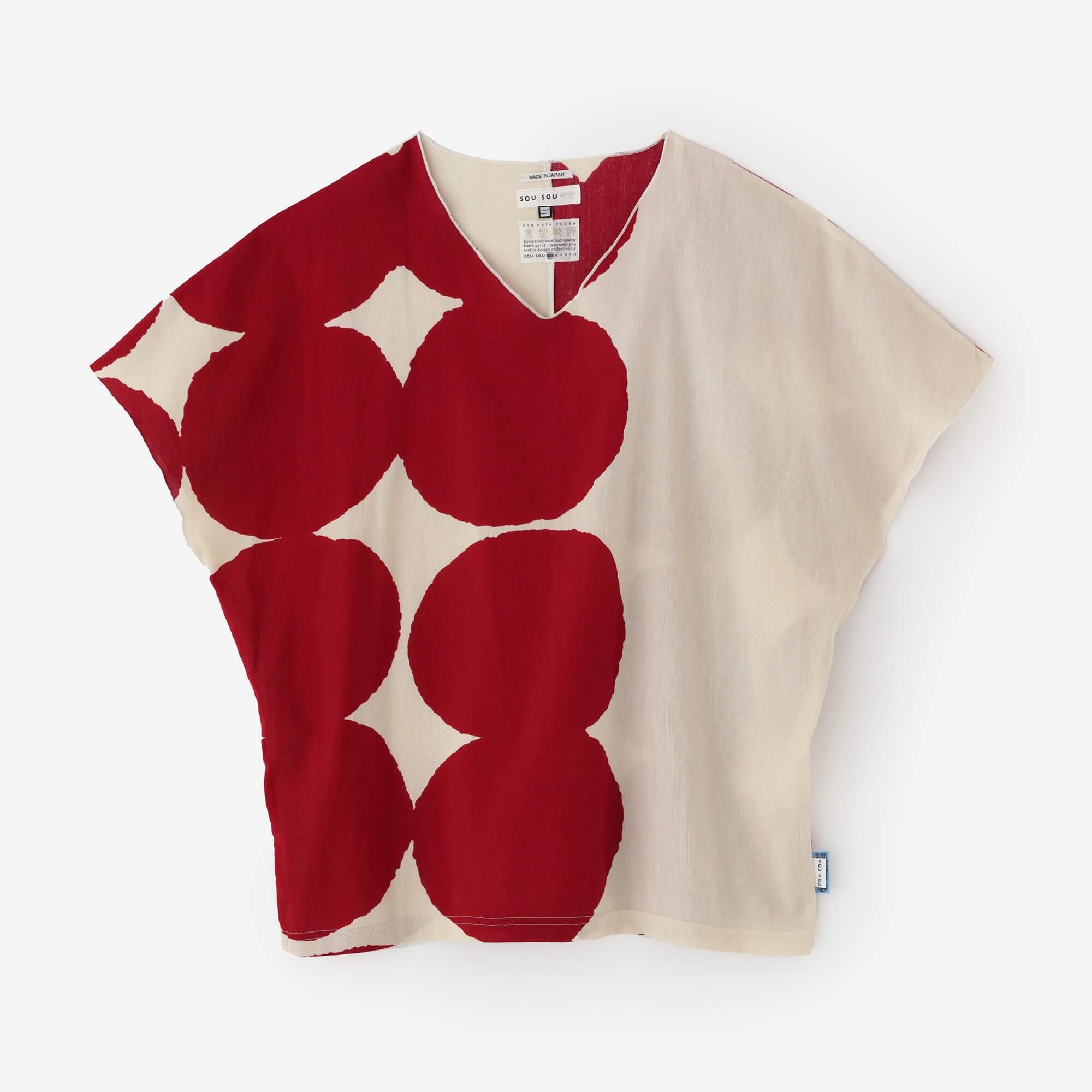 Chizimi Cotton 40/40 Cap Sleeve Top / Marbles and Blank Space