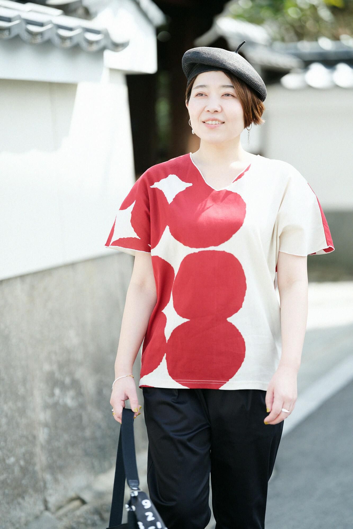 Chizimi Cotton 40/40 Cap Sleeve Top / Marbles and Blank Space