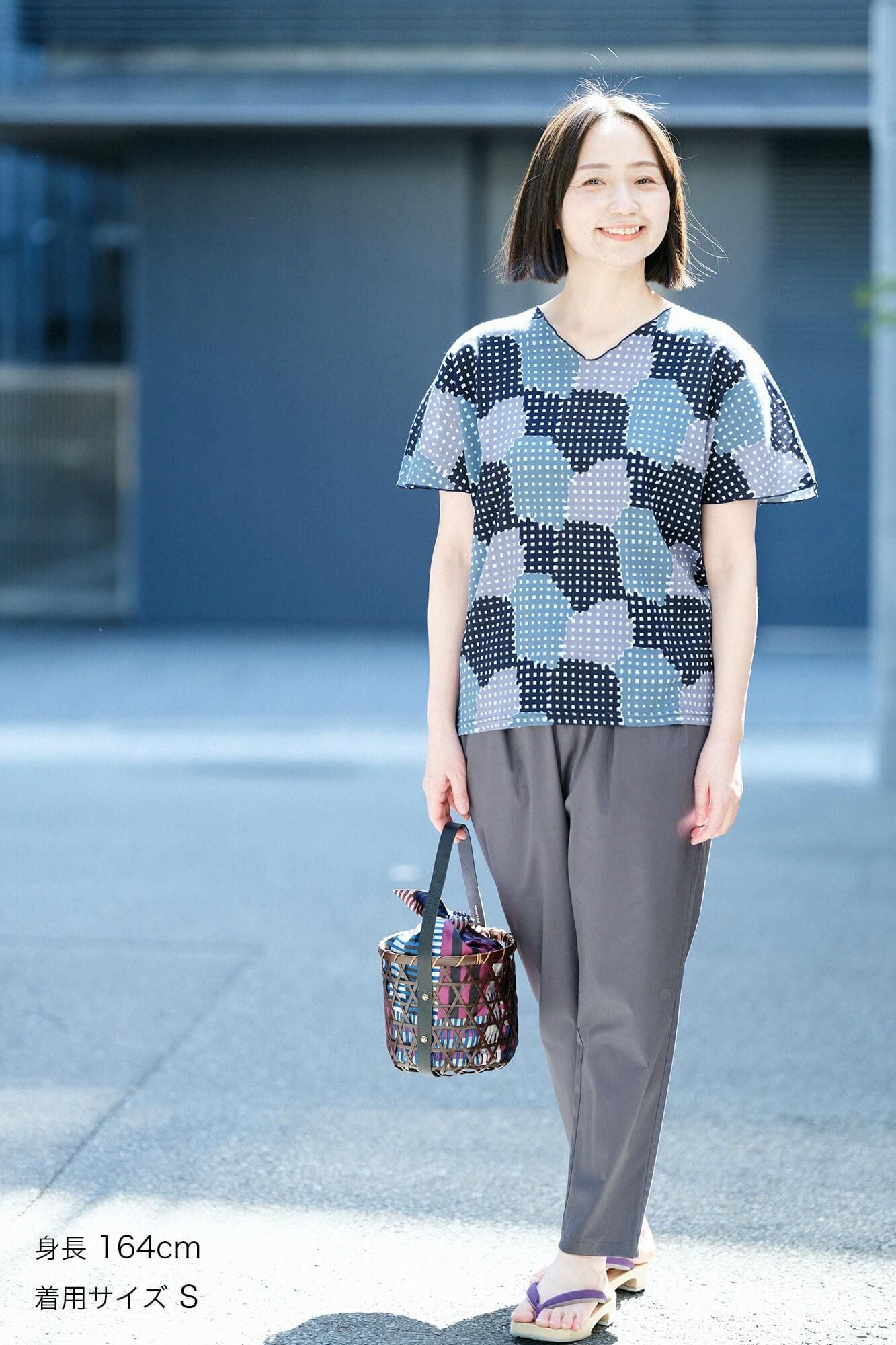 高島縮棉 40/40 短袖上衣/聚集