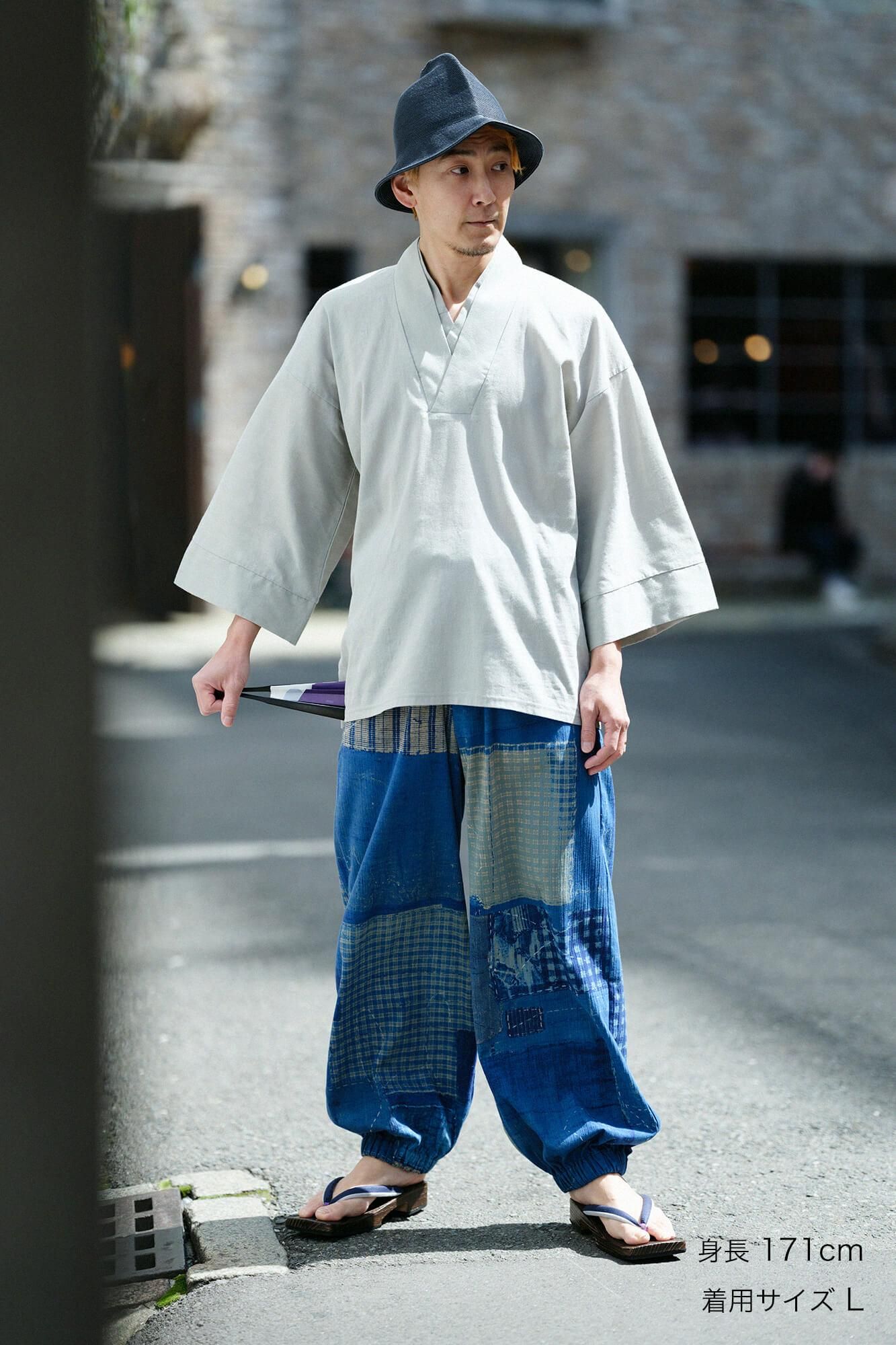 高島縮 40/40 半衿風靡(はんえりふうび)/銀鼠(ぎんねず)