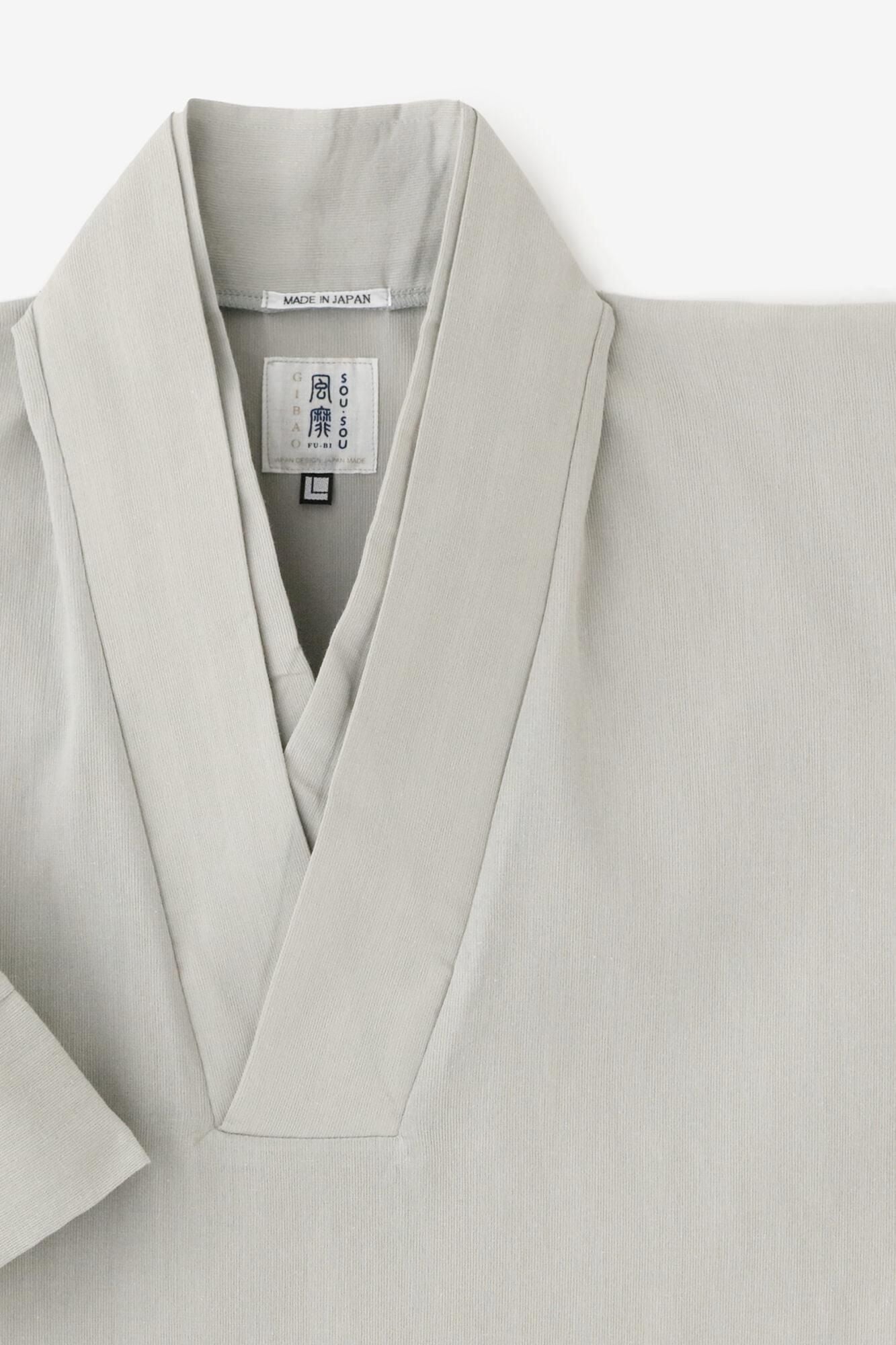 高島縮 40/40 半衿風靡(はんえりふうび)/銀鼠(ぎんねず)