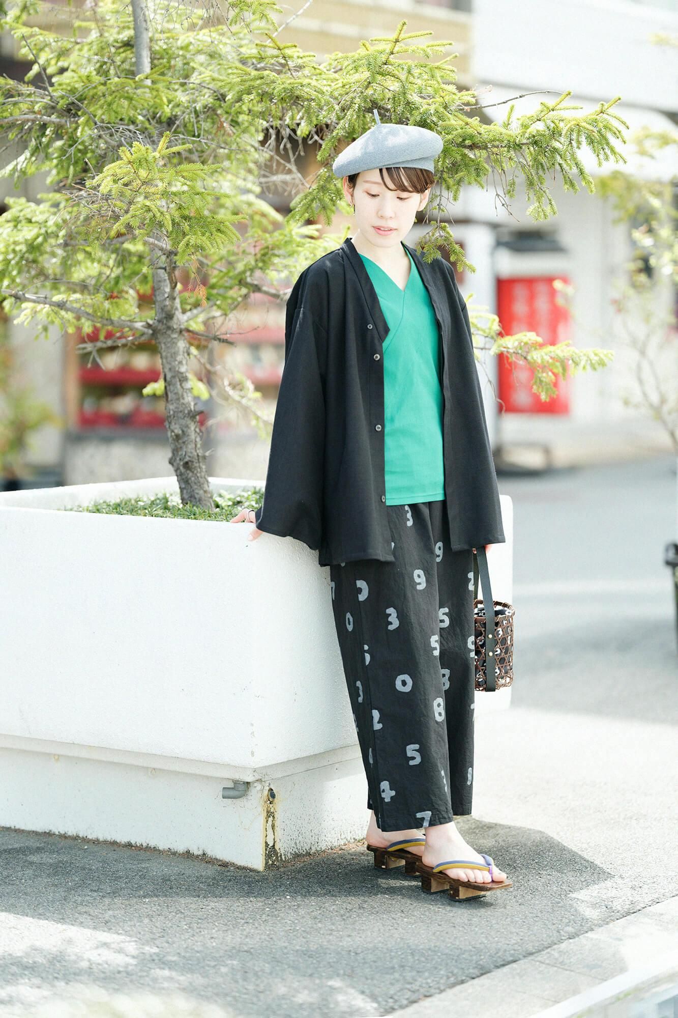 Takashima Jiji 40/40 kragenlos Jiban/Tokiwa-Farbe