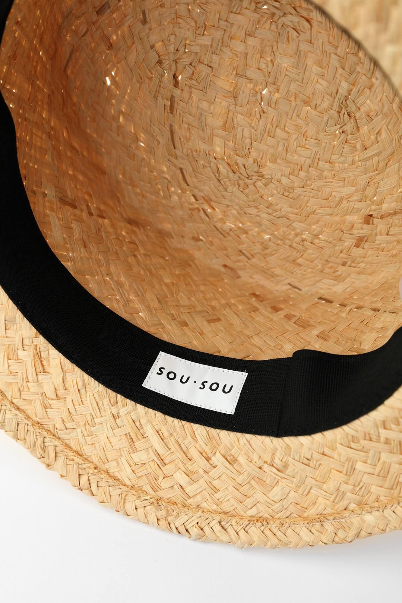 Raffia_Ajiroami (Ajiroami) 平顶帽/白色