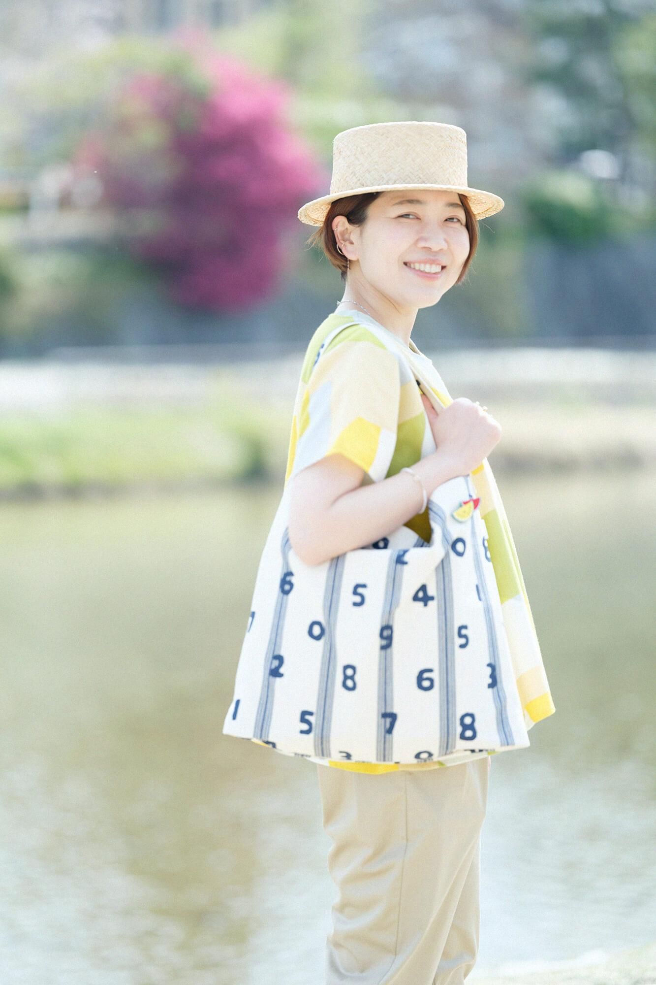 Raffia_Ajiroami (Ajiroami) 平顶帽/白色