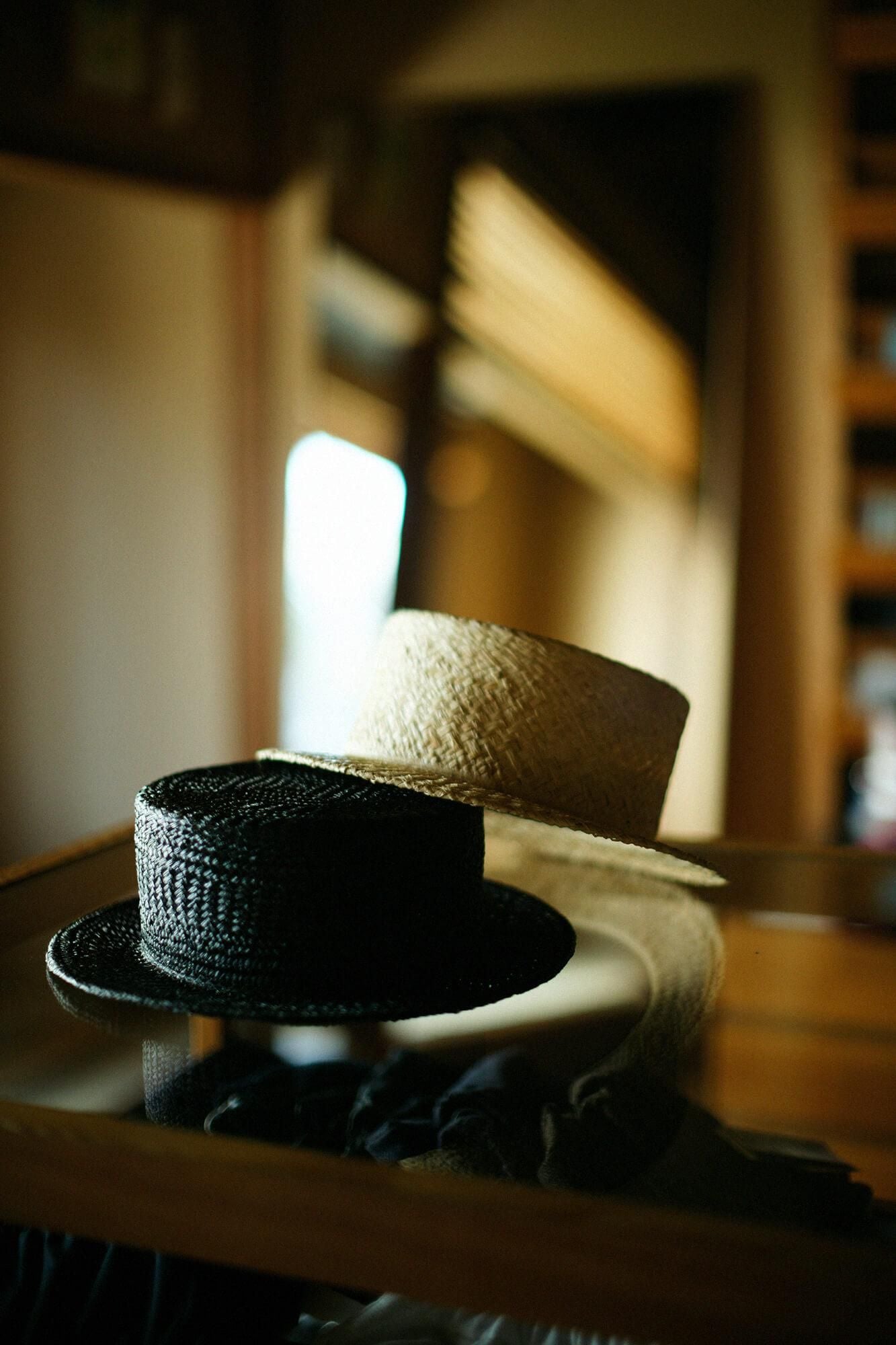 Raffia_Ajiroami (Ajiroami) 平顶帽/白色