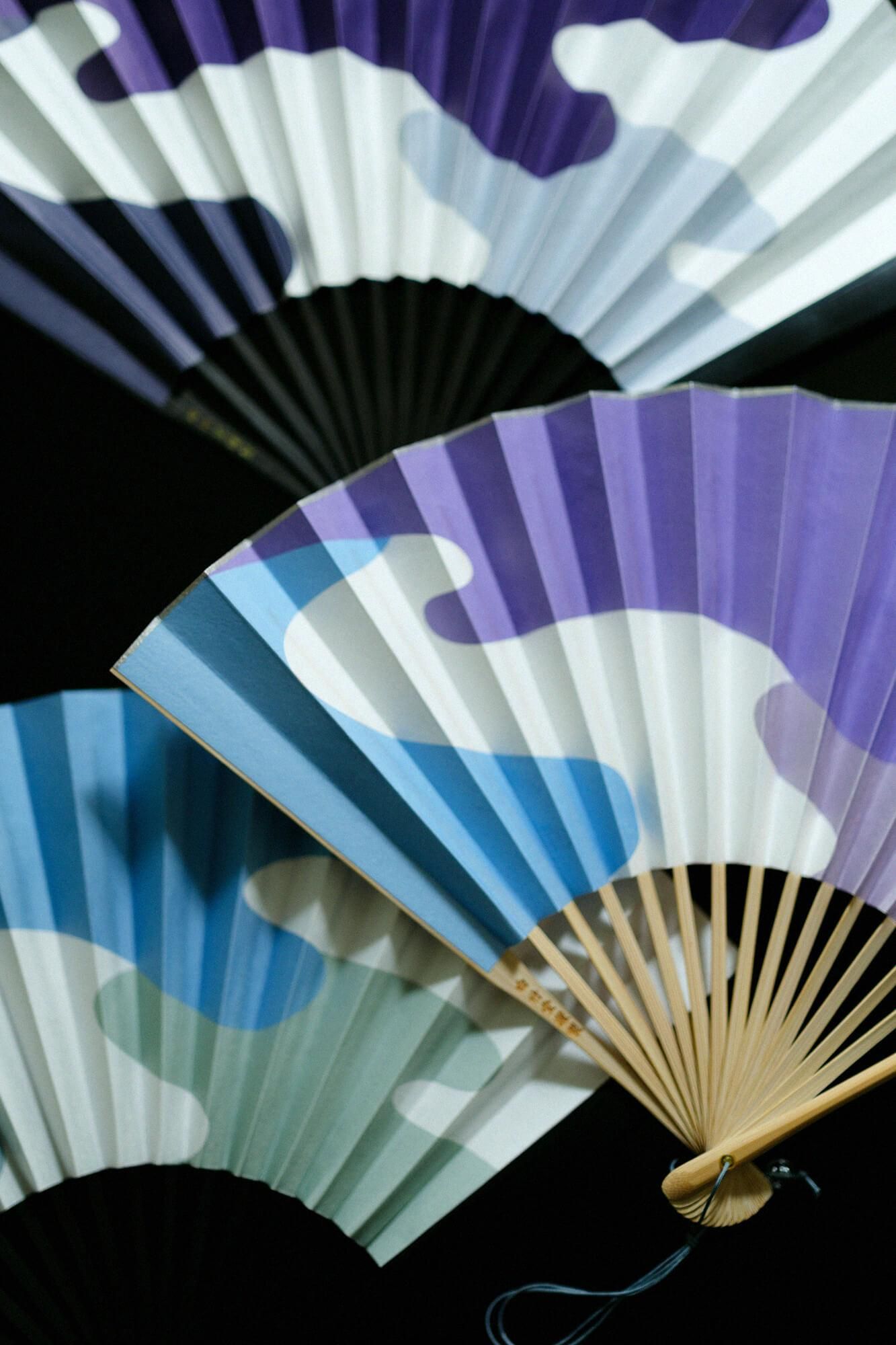 SOU・SOU×Hakuchikudo Folding Fan / SO-SU-U Black