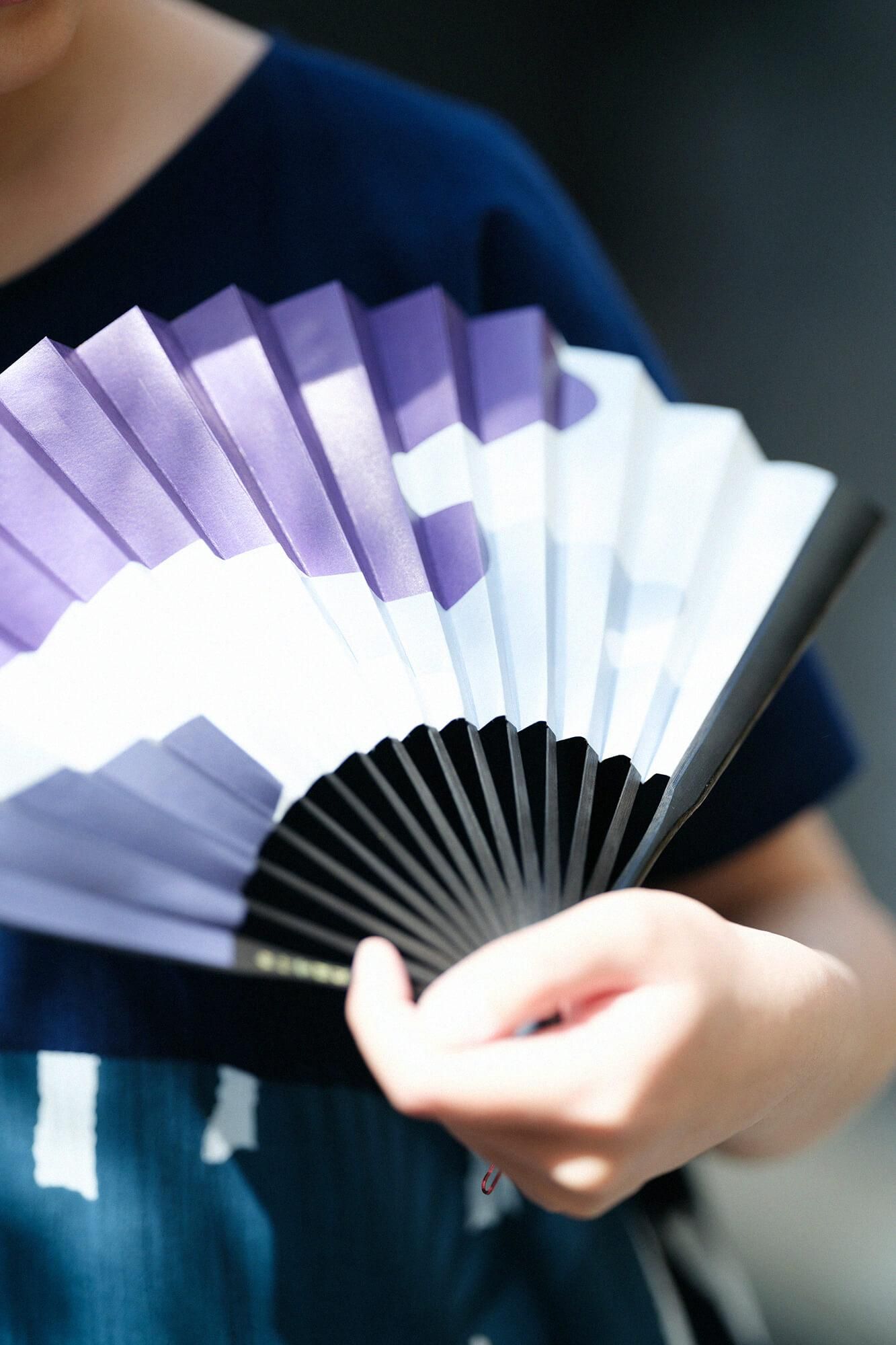 SOU・SOU×Hakuchikudo Folding Fan / SO-SU-U Black