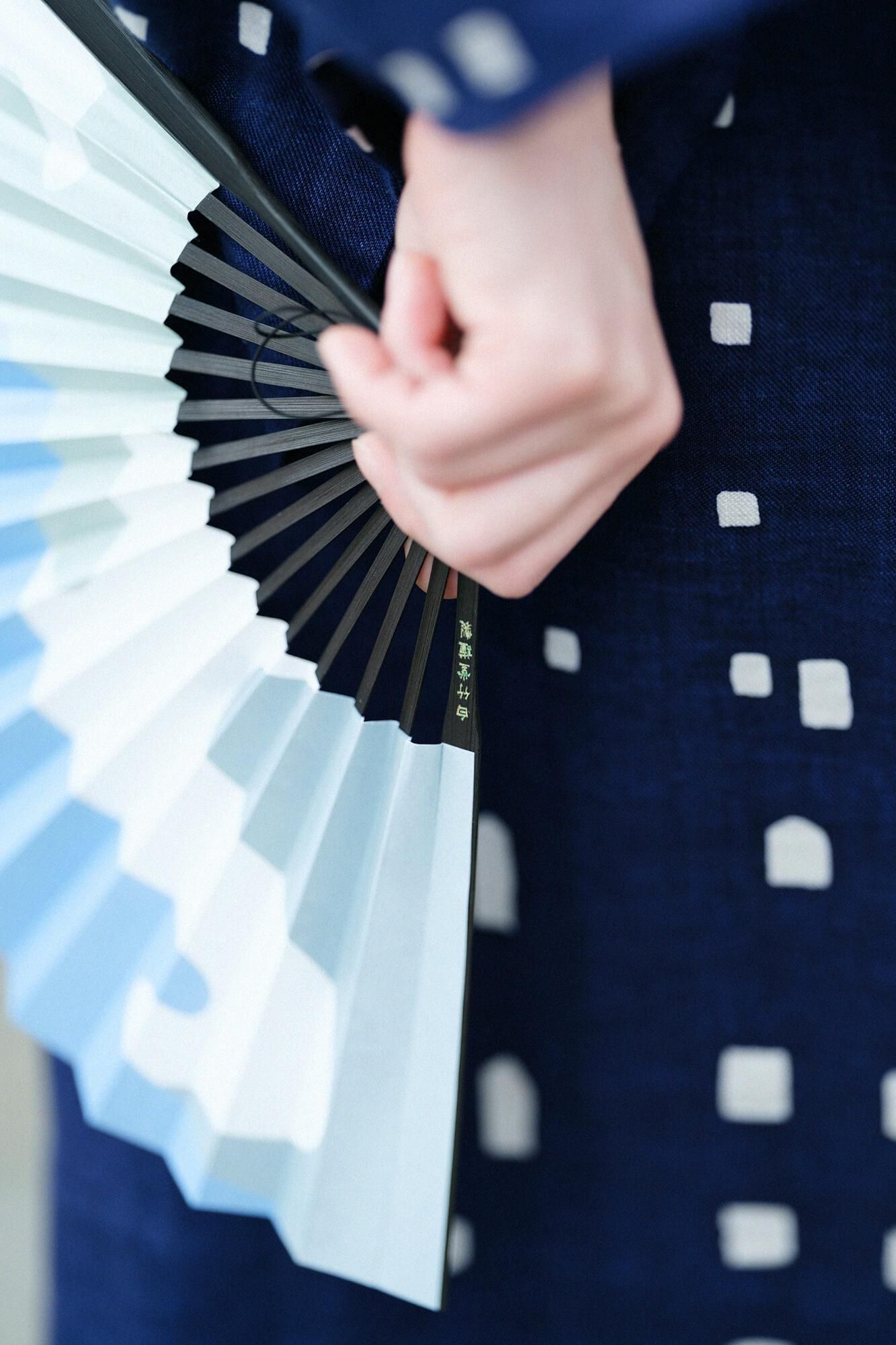 SOU・SOU×白竹堂京折扇/ SO-SU-U十數 白色