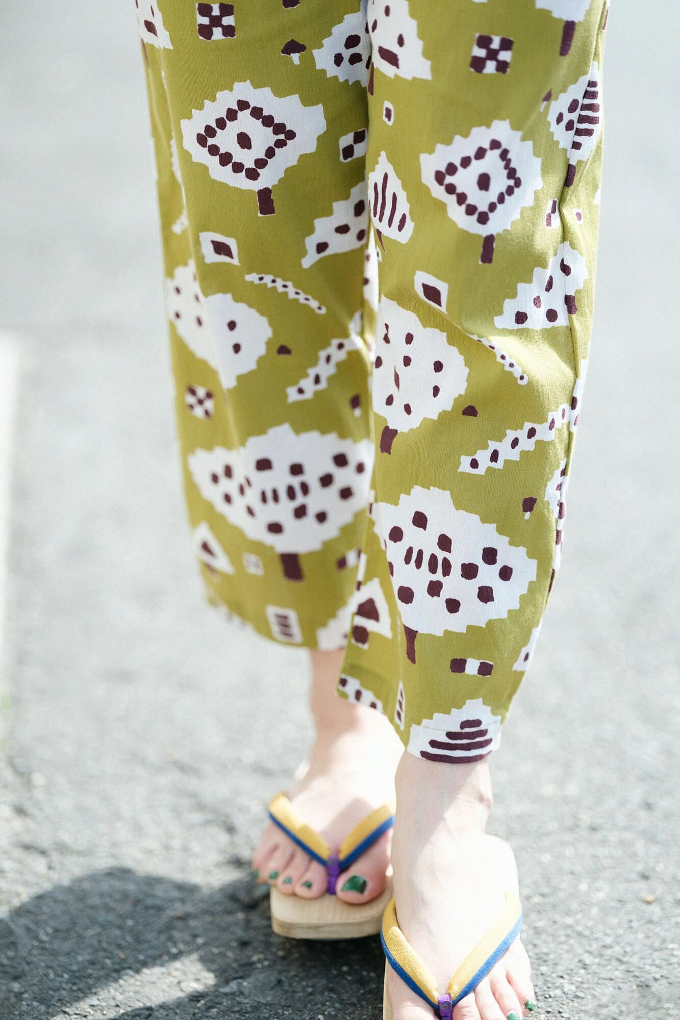 Chizimi Cotton 40/40 Skinny Pants / Park