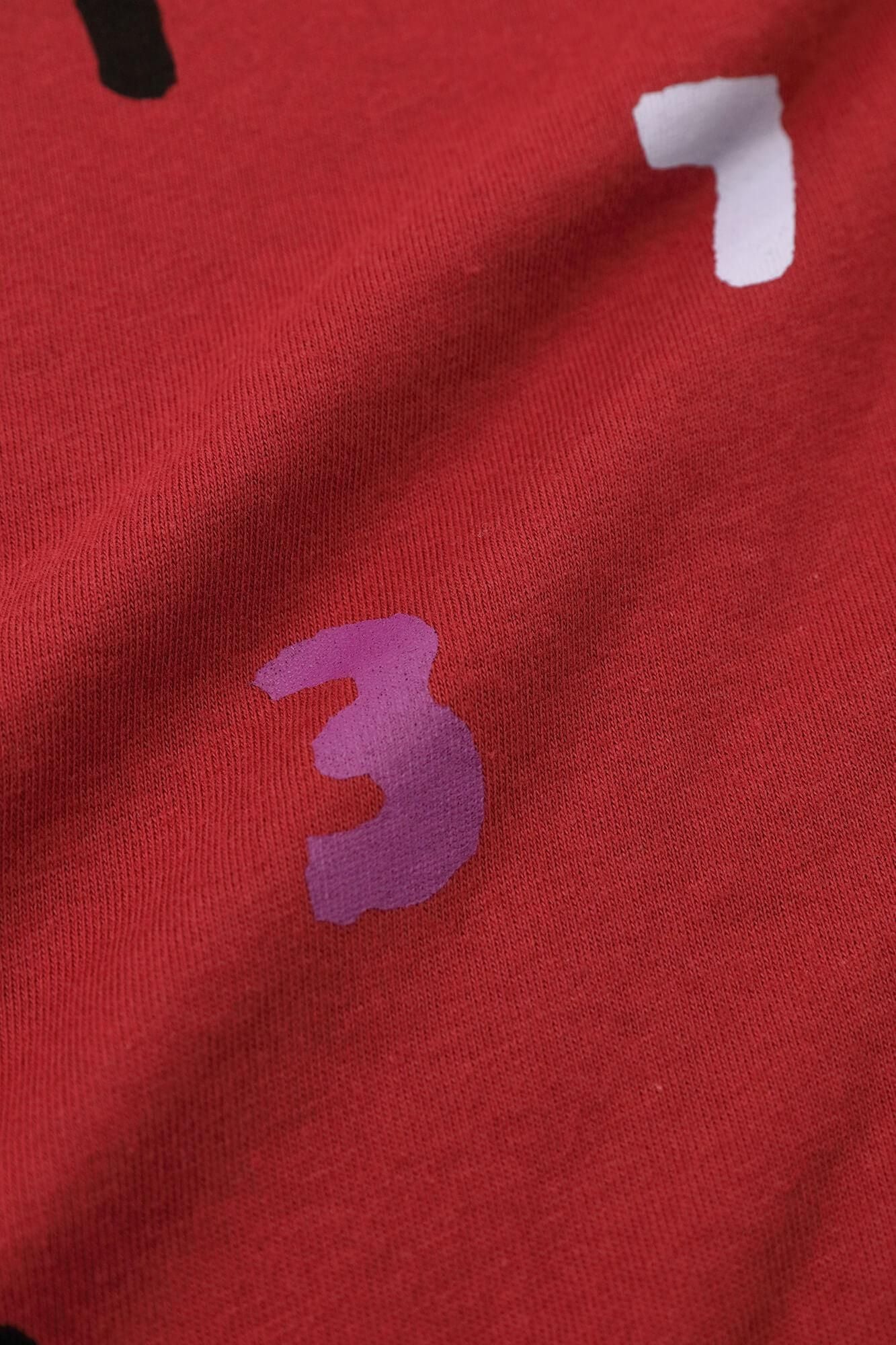 SO-SU-U十數四色短袖T-shirt【5.0】/酒紅色