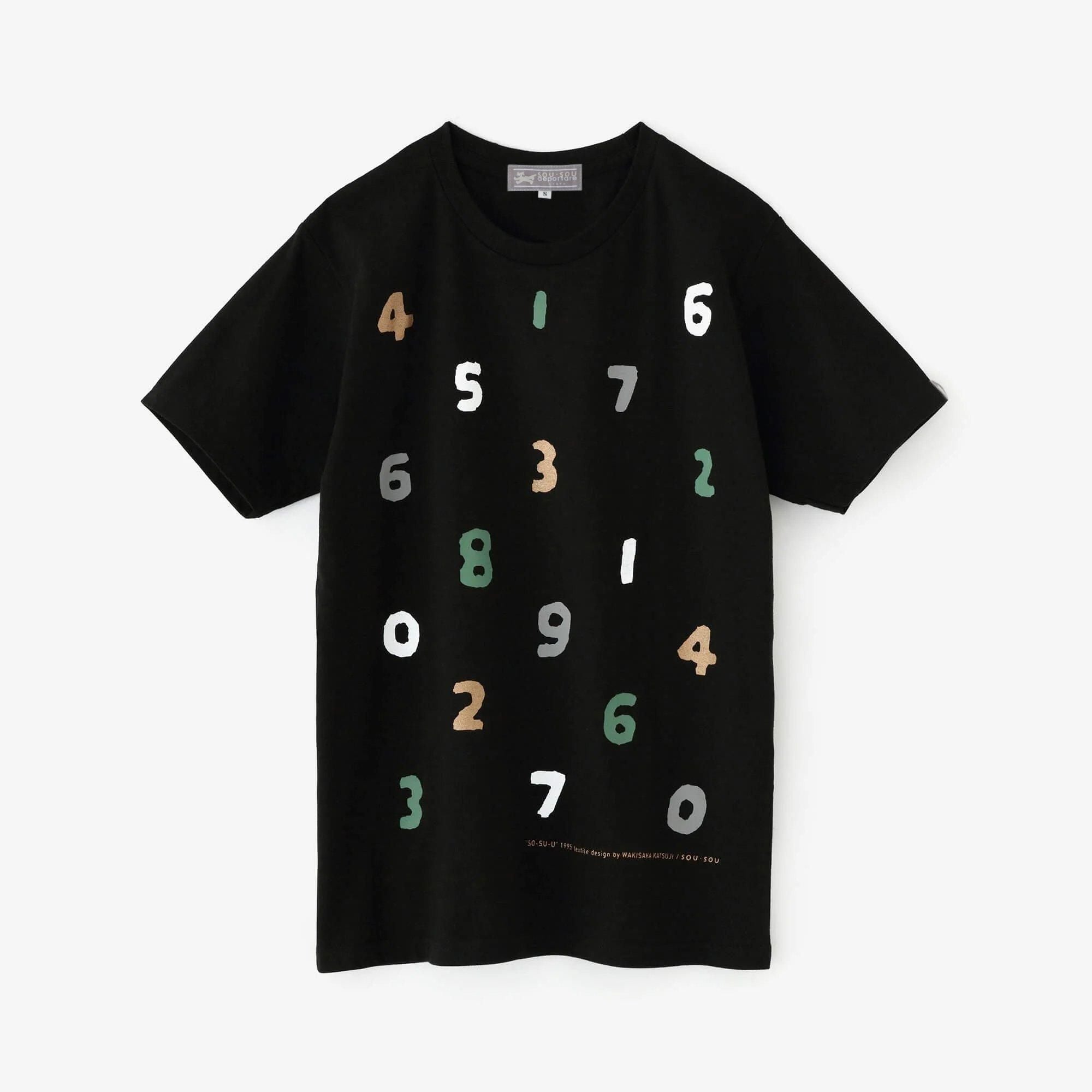 SO-SU-U 4-color Short Sleeve T-shirt [5.0]/ Black