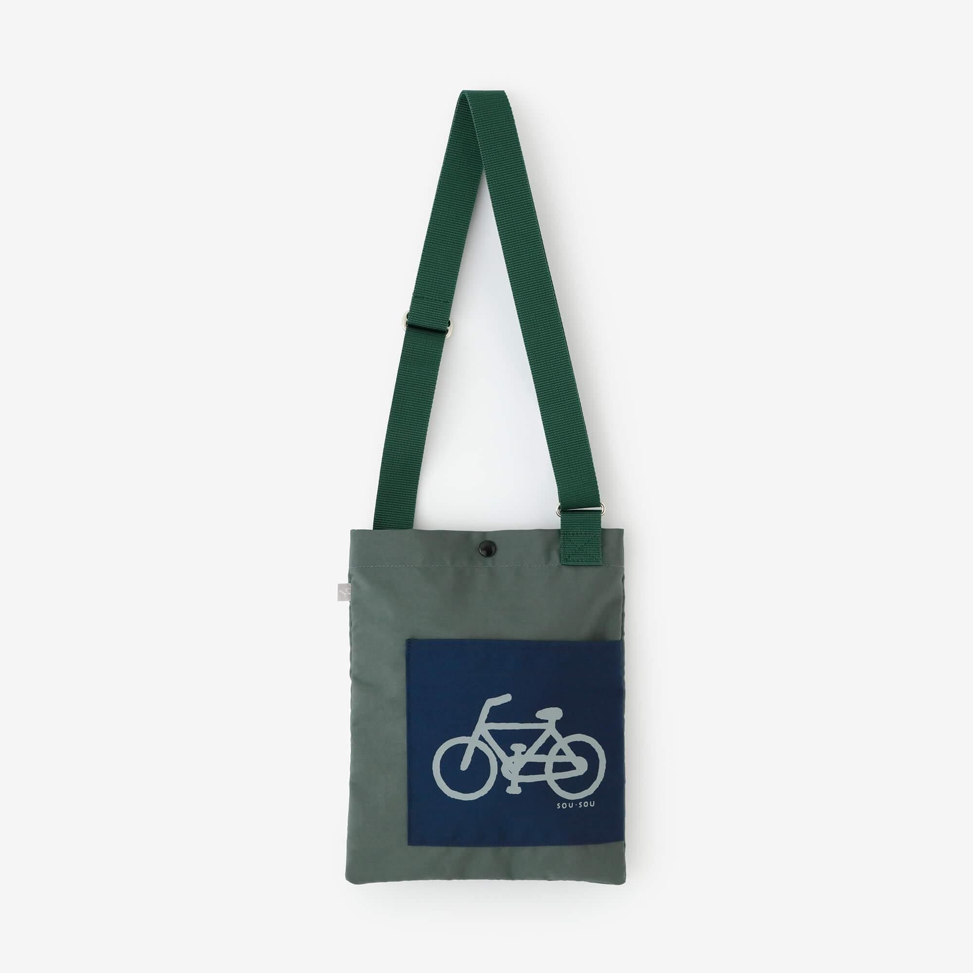 ナイロンサコッシュ 小/チャリンコ 鉛色(なまりいろ)