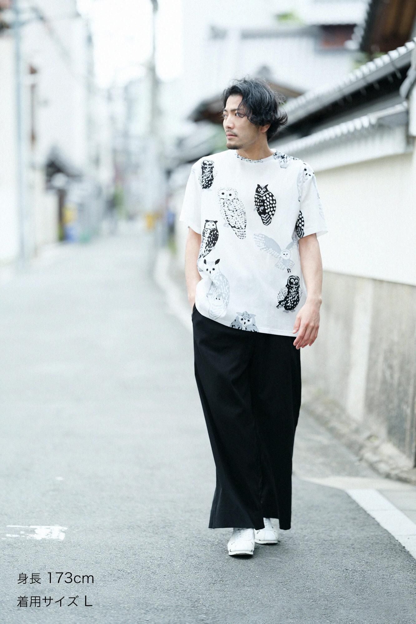 高島縮棉 40/40闊腿褲2.0/黑色