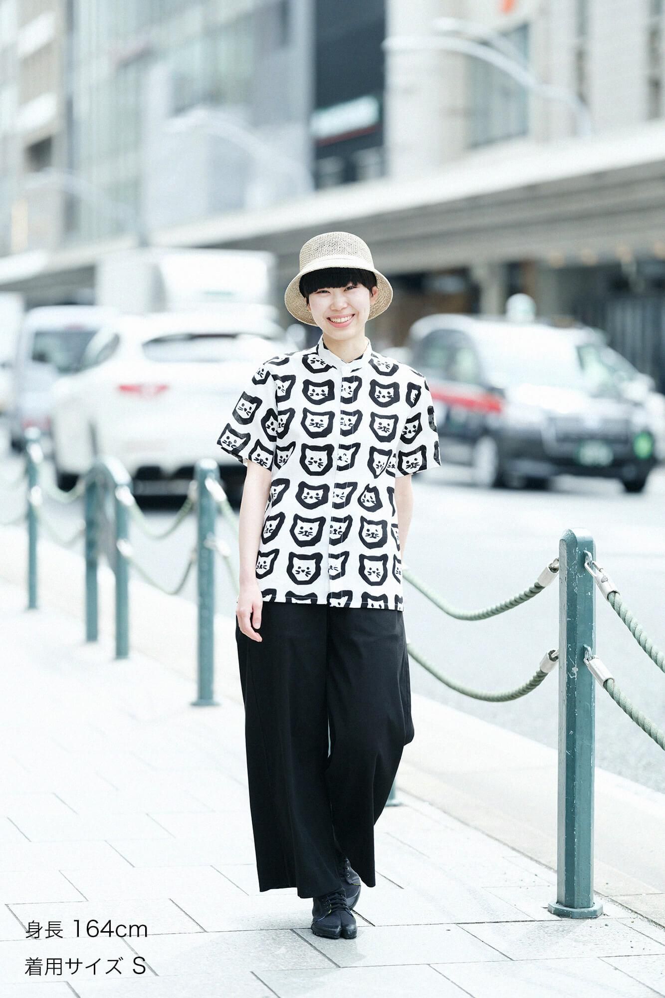 高島縮棉 40/40闊腿褲2.0/黑色