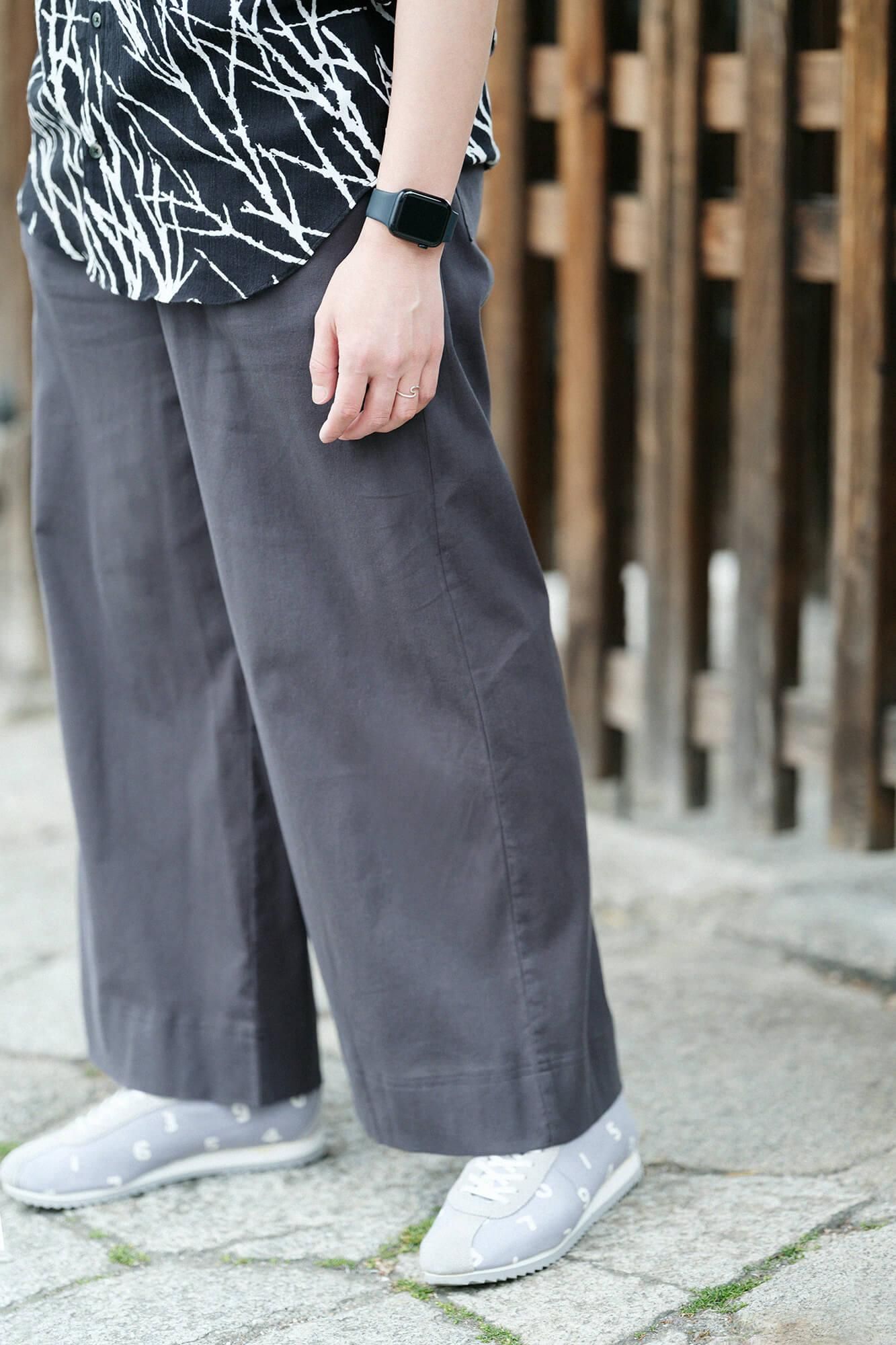 Chizimi Cotton 40/40 Wide Pants 2.0 / Dark Lead Color