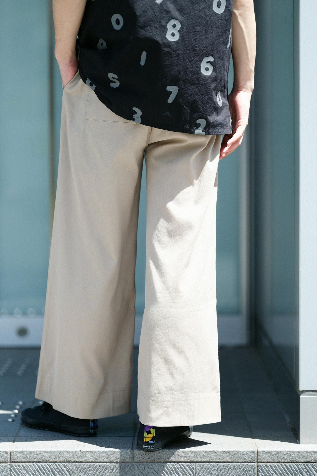 Takashima Jiji 40/40 pantalon large 2.0/chêne blanc